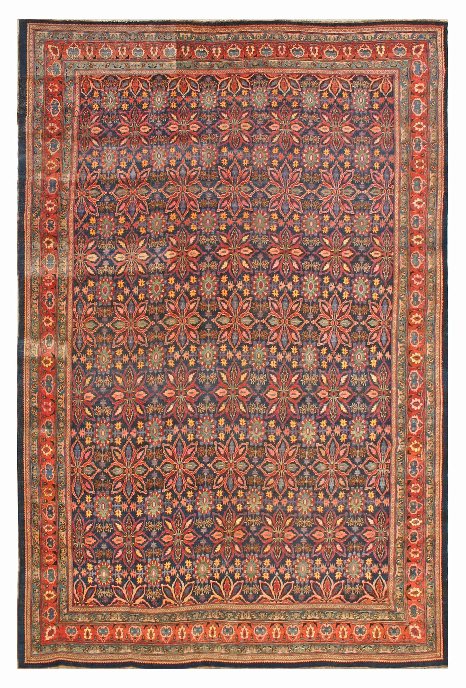 19th Century W. Persian Bijar Carpet ( 15'8" x 23'8" - 478 x 722 ) For Sale