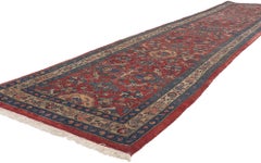 The Crimson Passage: An Antique Persian Bijar Masterpiece of Botanical Grandeur