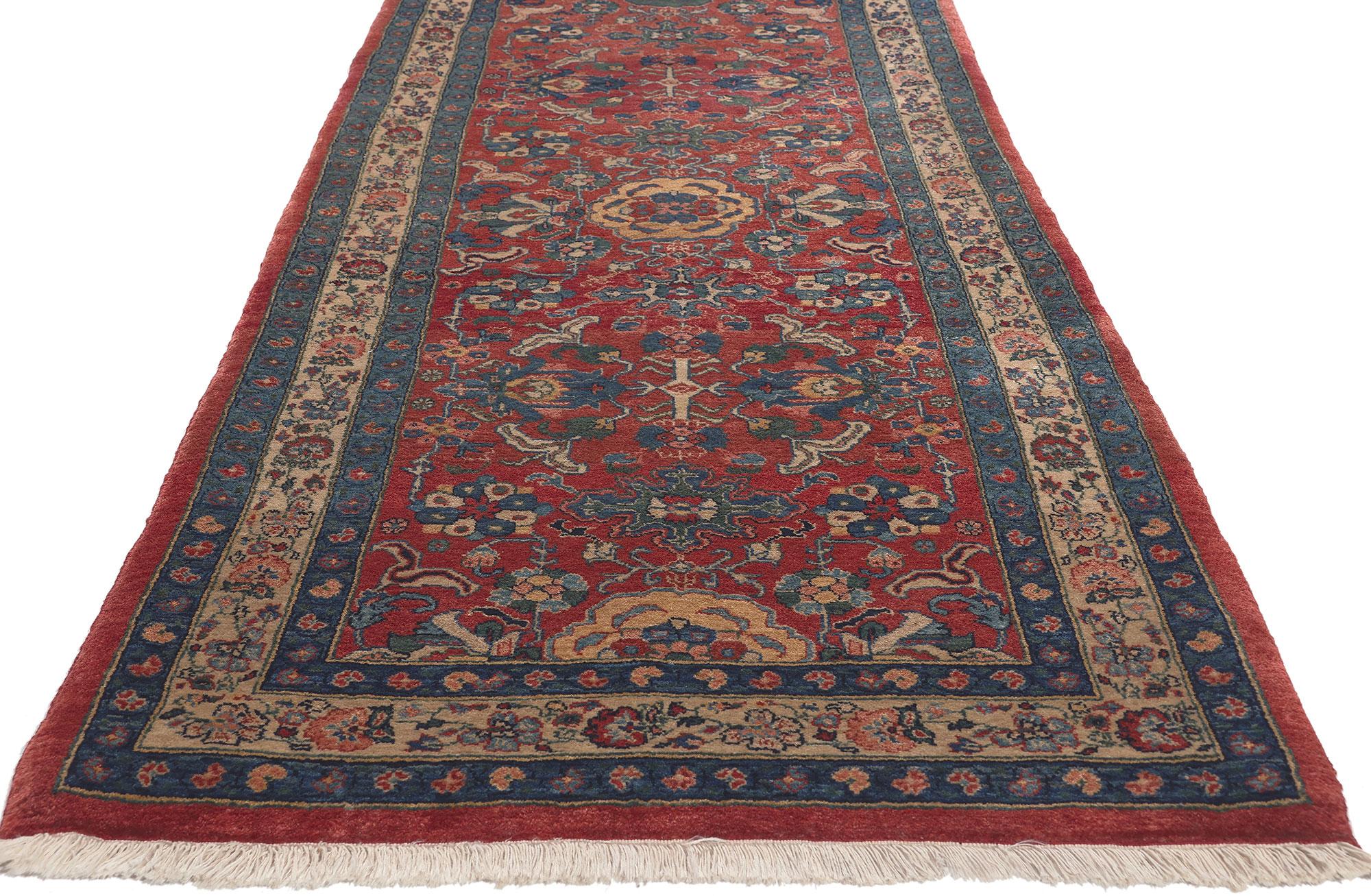 Alfombra Persa Antigua Bijar Corredor, Estilo Intemporal y Elegancia Subrayada Anudado a mano en venta