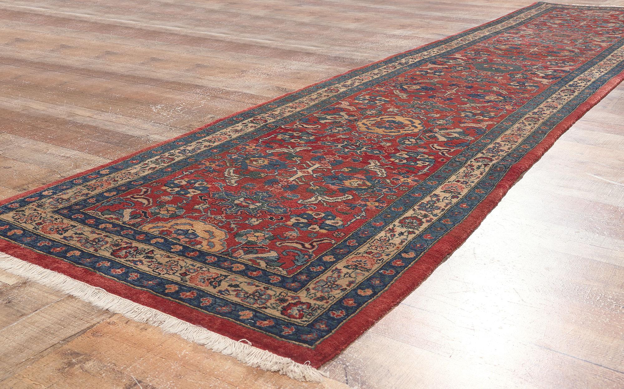 Alfombra Persa Antigua Bijar Corredor, Estilo Intemporal y Elegancia Subrayada Lana en venta