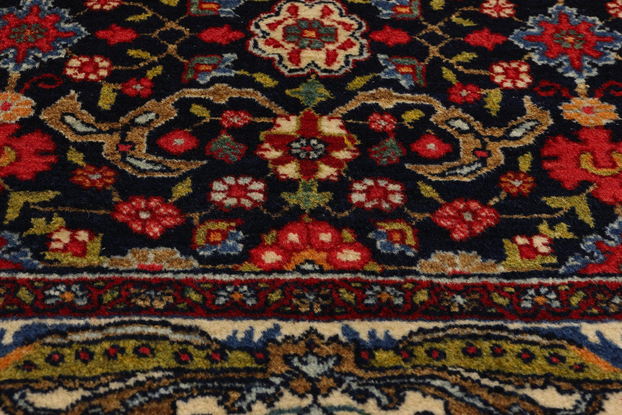 Antique Persian Bijar Rug with Allover Mina Khani In Good Condition For Sale In Dallas, TX