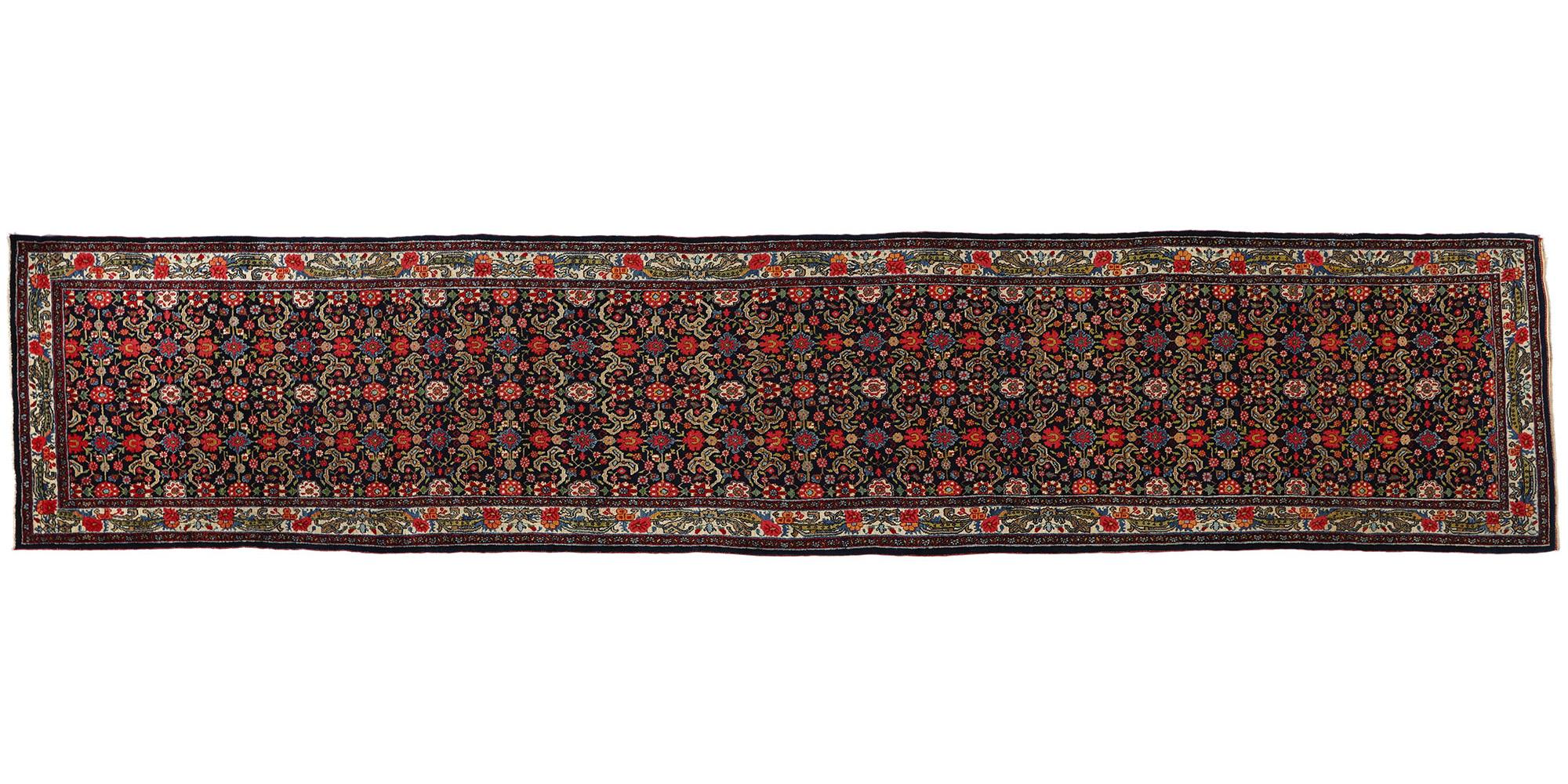Antique Persian Bijar Rug with Allover Mina Khani For Sale 2