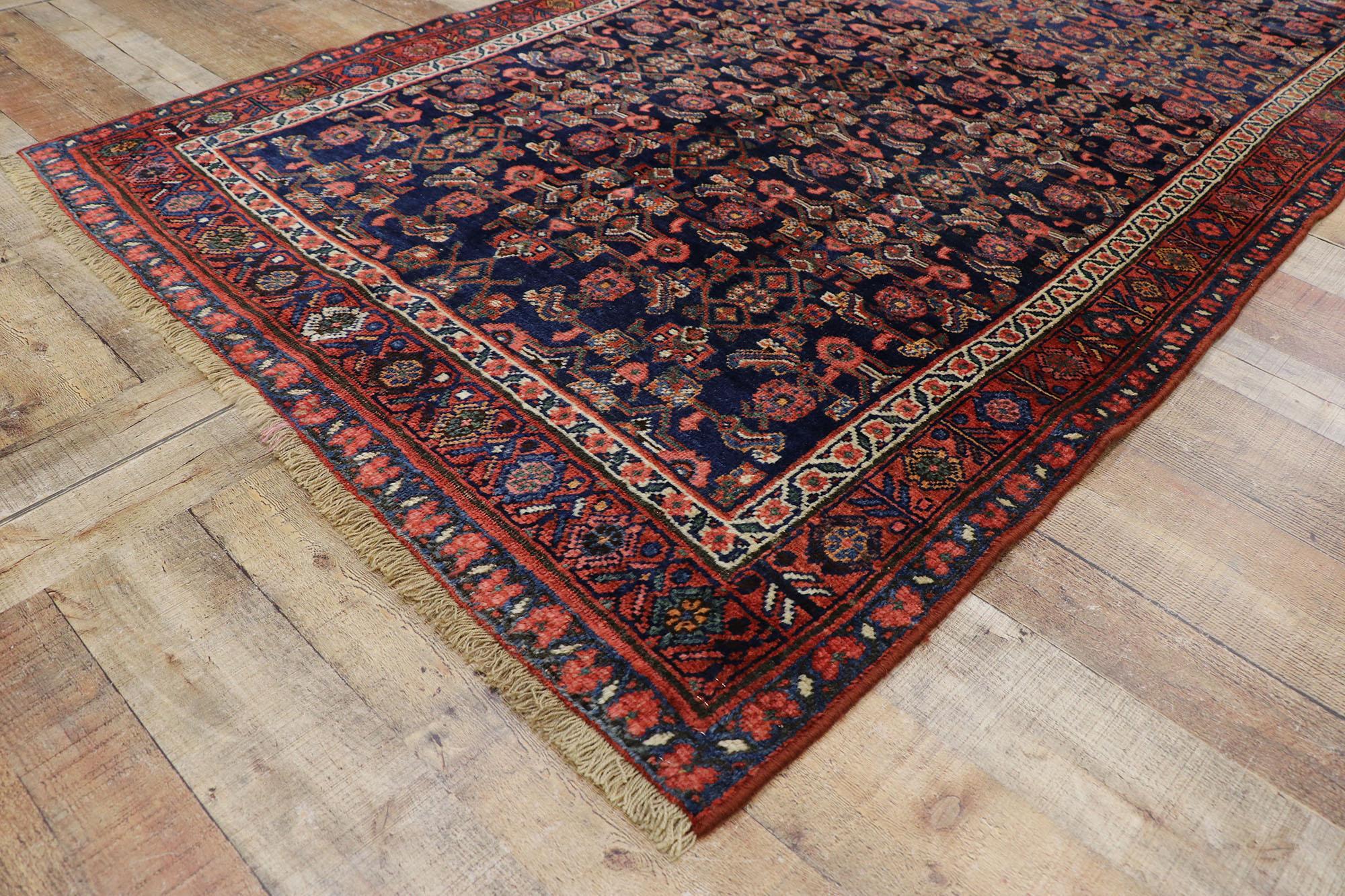 20th Century Antique Persian Bijar Rug with Victorian Style For Sale