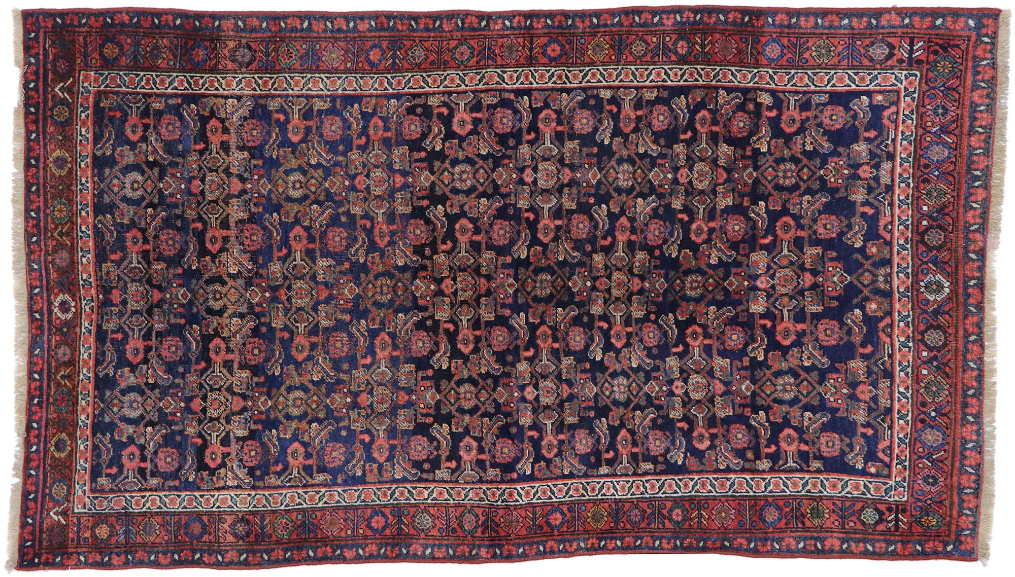 Antique Persian Bijar Rug with Victorian Style For Sale 2