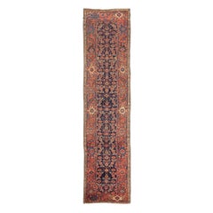 bijar egypt Antique Persian Bijar Runner Rug with Mixed Floral
Geometric Details