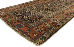 Antique Persian Bijar Runner with Traditional Modern Style