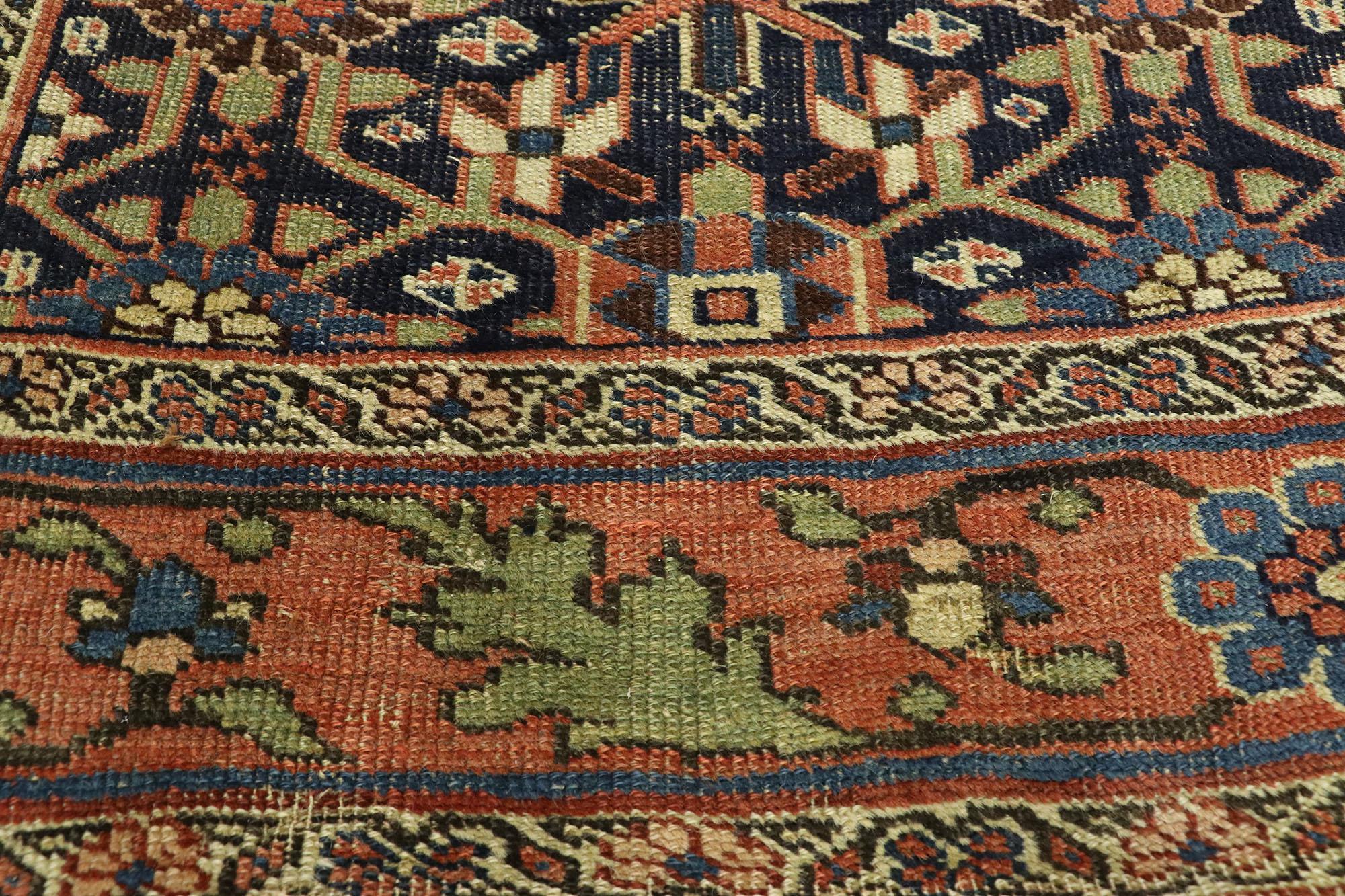 20th Century Antique Persian Bijar Runner with Traditional Modern Style For Sale