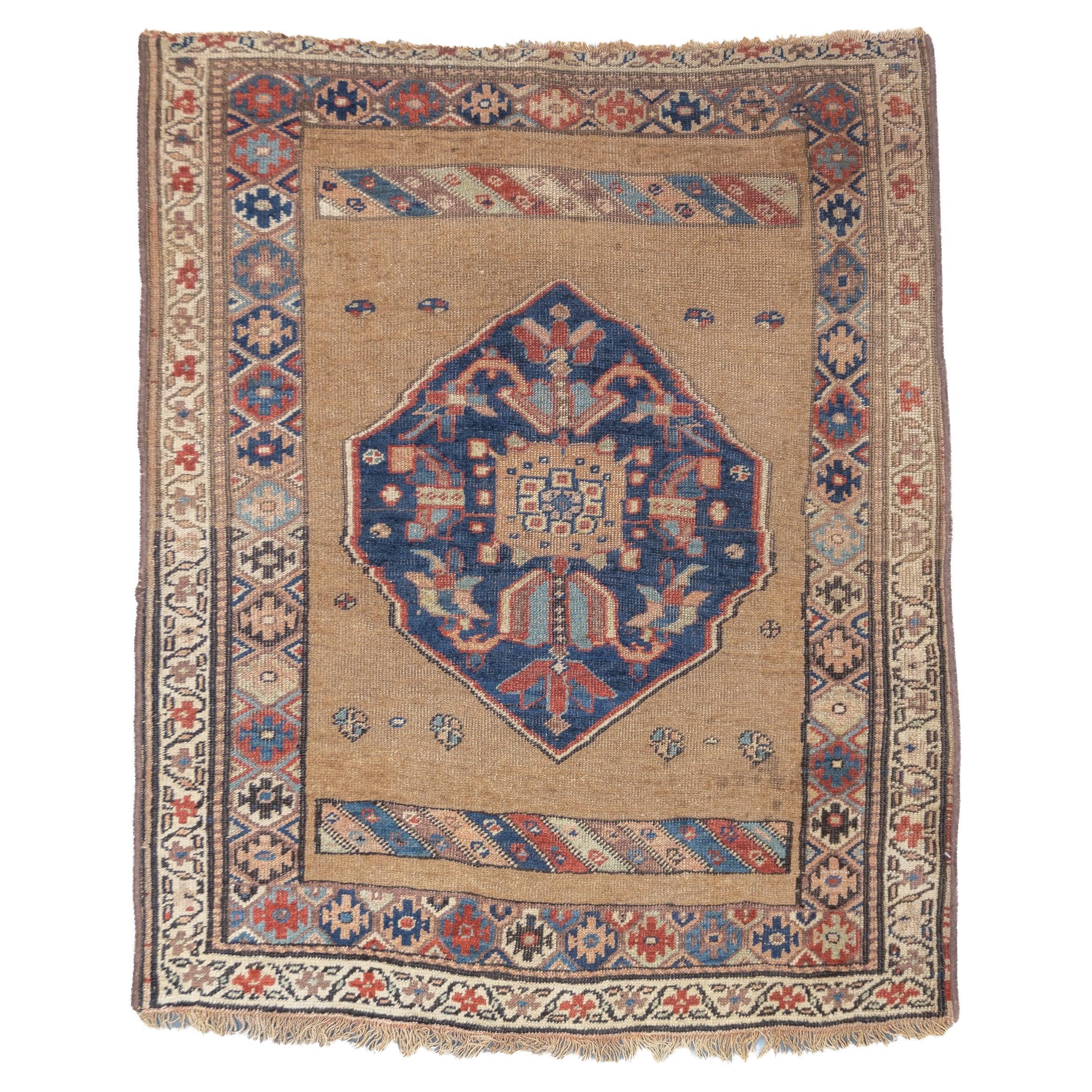Antique Persian Bijar Wool Foundation Rug 3'7'' x 4'4''