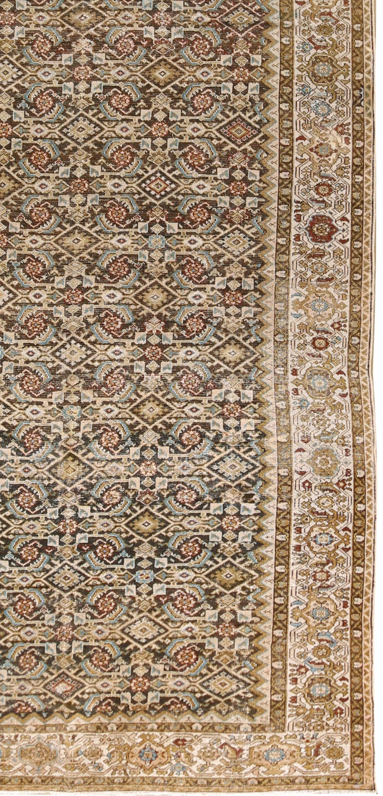 Antiker persischer blauer Malayer-Flurteppich, 7'1 x 17'11 im Angebot 2