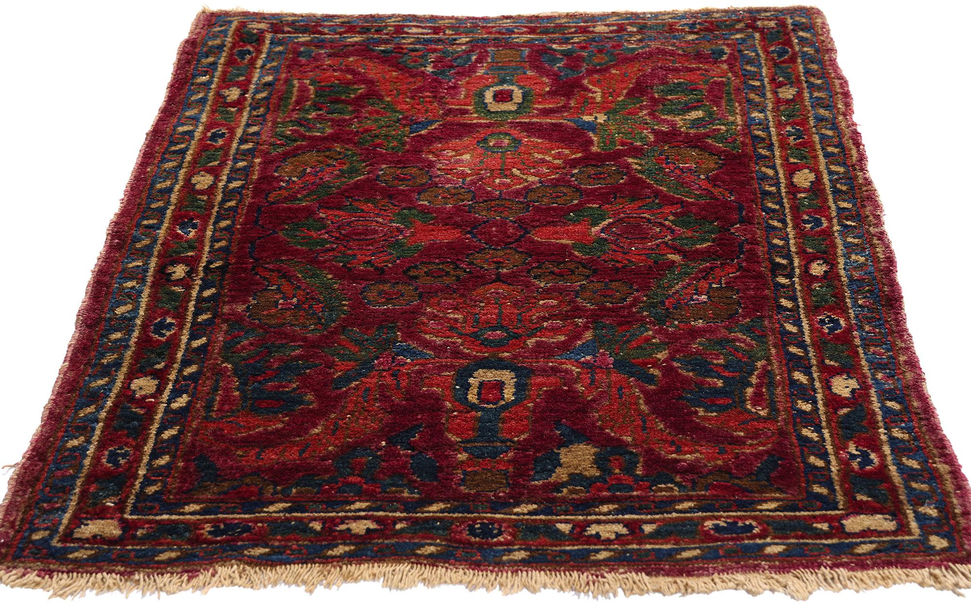 Sarouk Farahan Antique Persian Borchelou Hamadan Carpet with Traditional Style For Sale