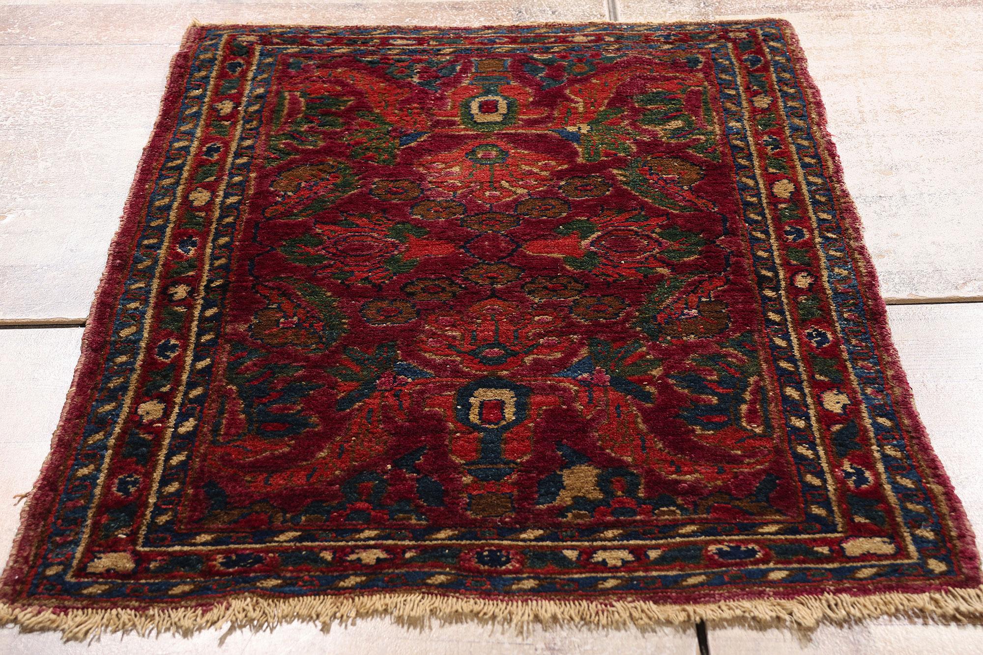 Hand-Knotted Antique Persian Borchelou Hamadan Carpet with Traditional Style For Sale