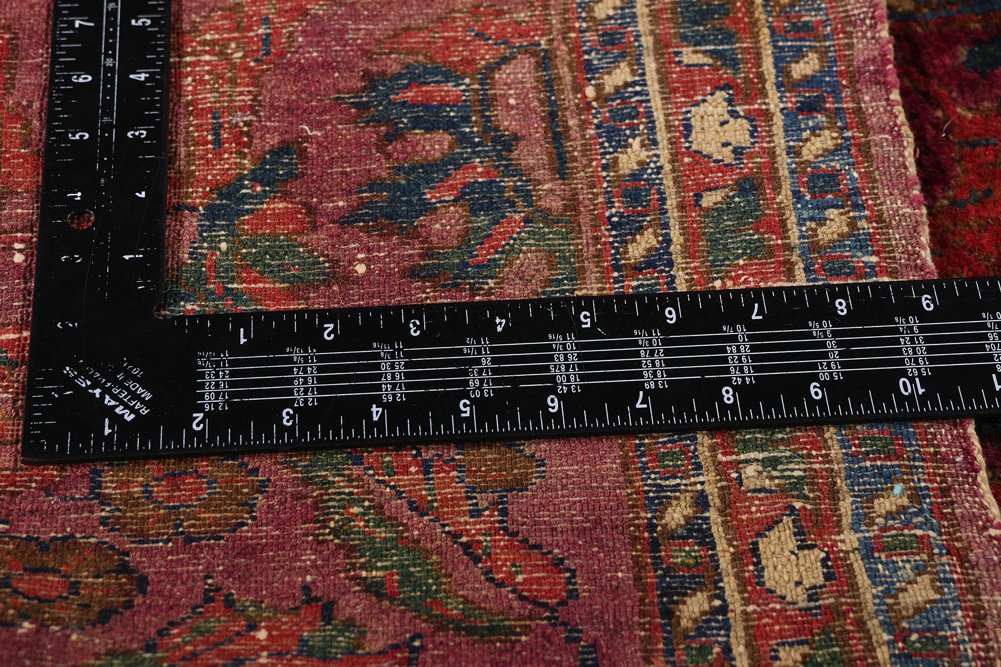 Wool Antique Persian Borchelou Hamadan Carpet with Traditional Style For Sale