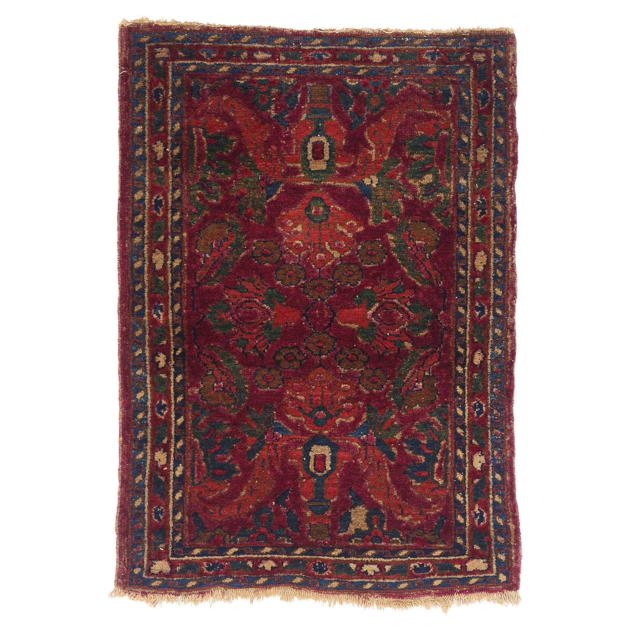 Antique Persian Borchelou Hamadan Carpet with Traditional Style For Sale