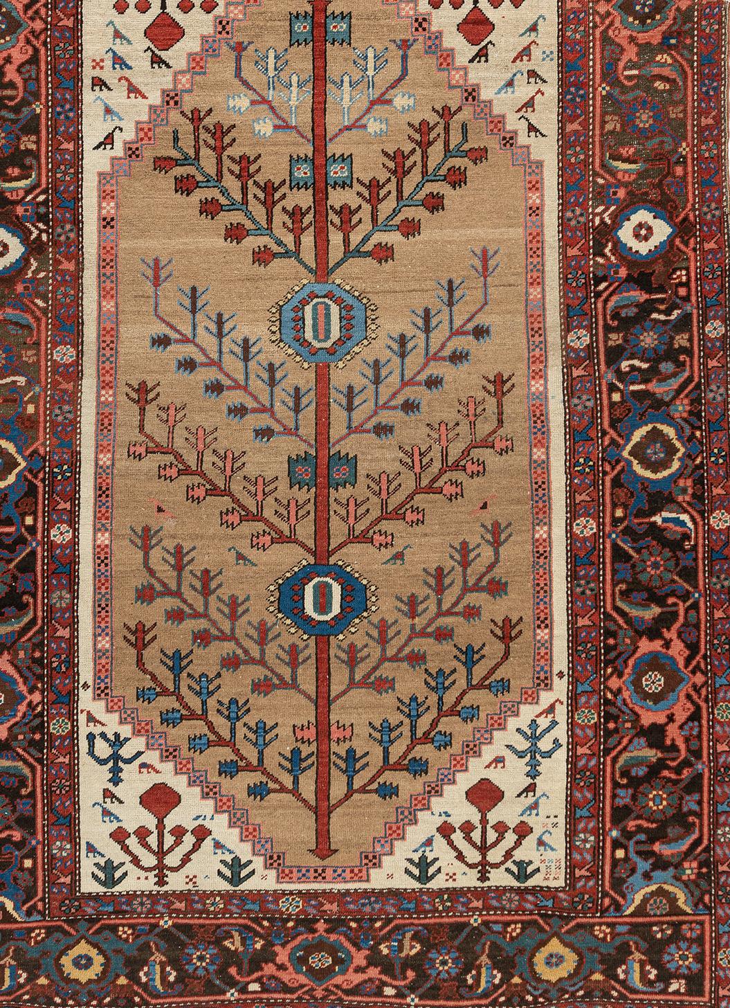 Antike persische Kamelhaar Bakshaish Bereich Teppich 4'6 x 6'6 im Angebot 1