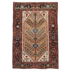 Antique Persian Camel Hair Bakshaish Area Rug 4'6 x 6'6