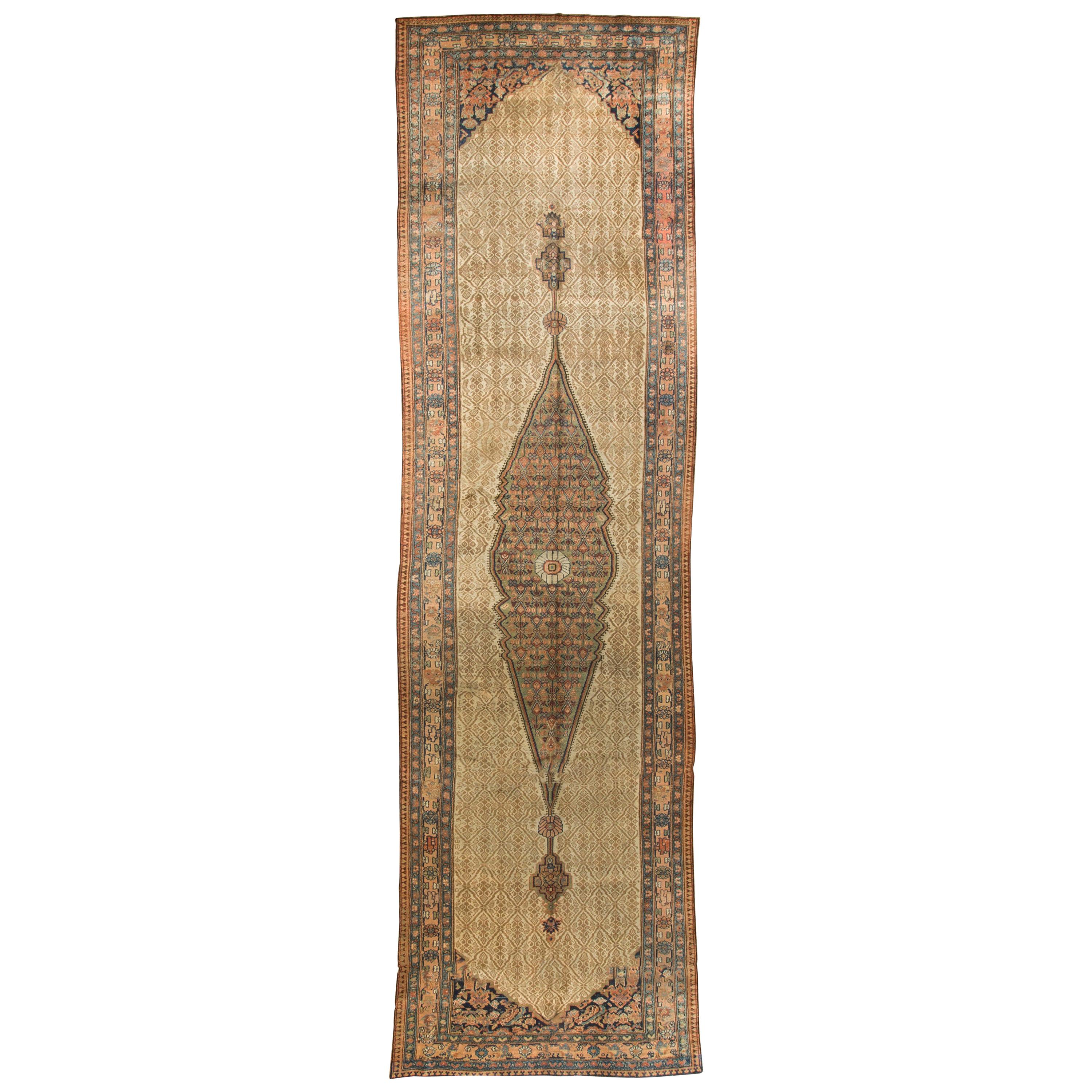 Antiquités - Tapis de course persan Serab en poils de chameau