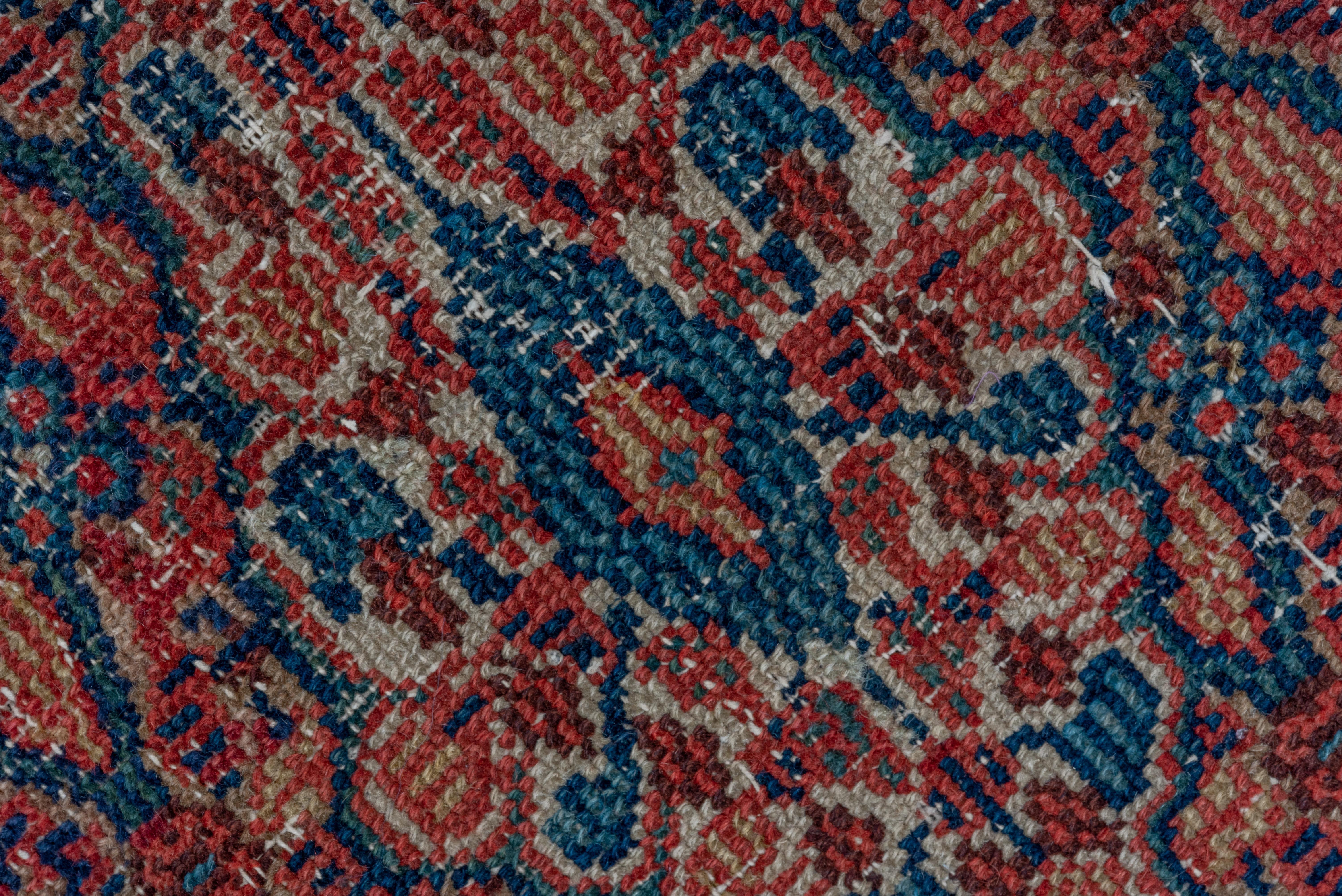 Antiker persischer Hamadan-Läufer aus Kamel, rot und blau, Palette, ca. 1910er Jahre (Handgeknüpft) im Angebot