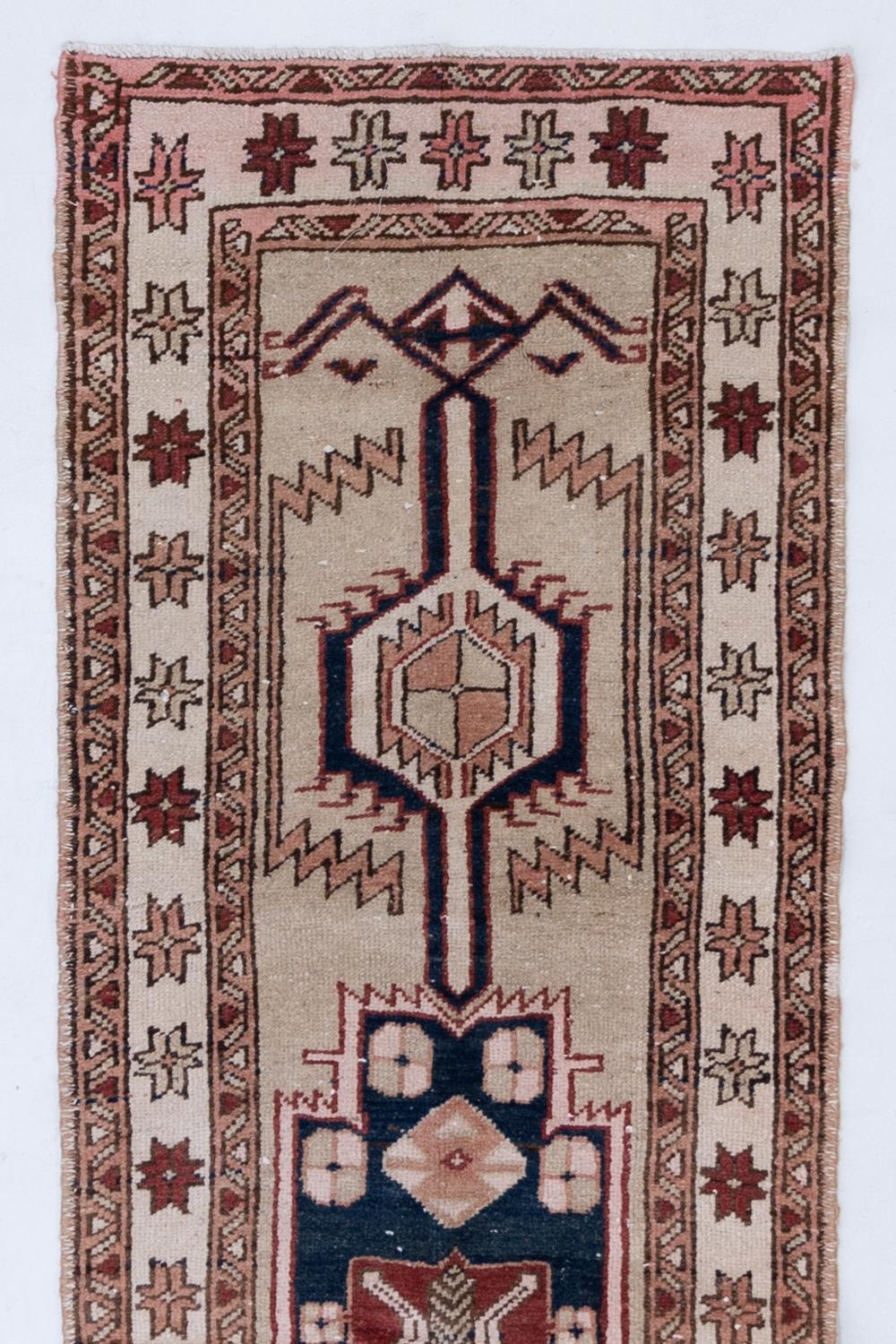 Hand-Woven Antique Persian Camel Hamadan Runner For Sale