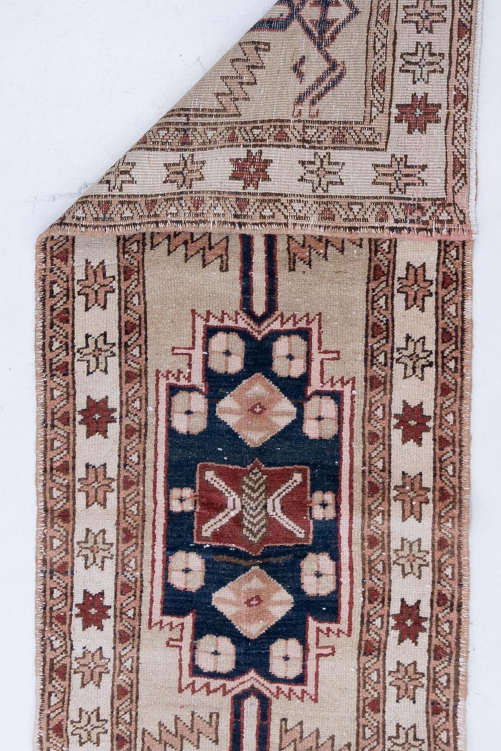 Antique Persian Camel Hamadan Runner In Good Condition For Sale In West Palm Beach, FL