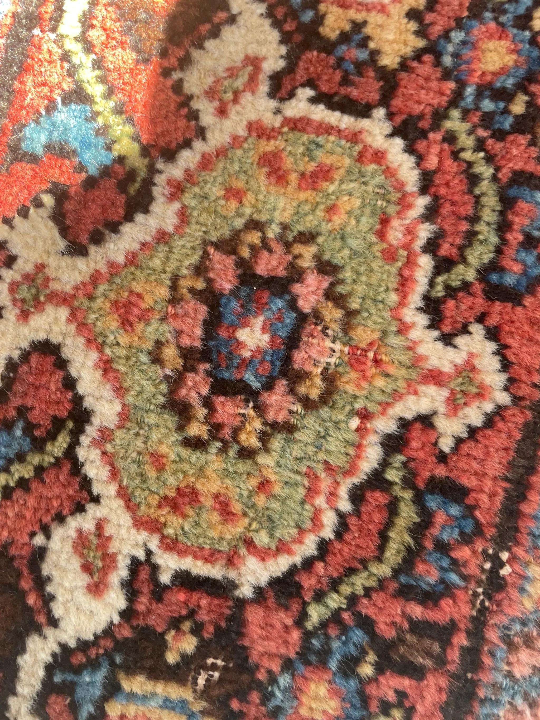 Antique Persian Carpet Rug in Deep Old-World Indigo, circa 1900-1915's For Sale 13