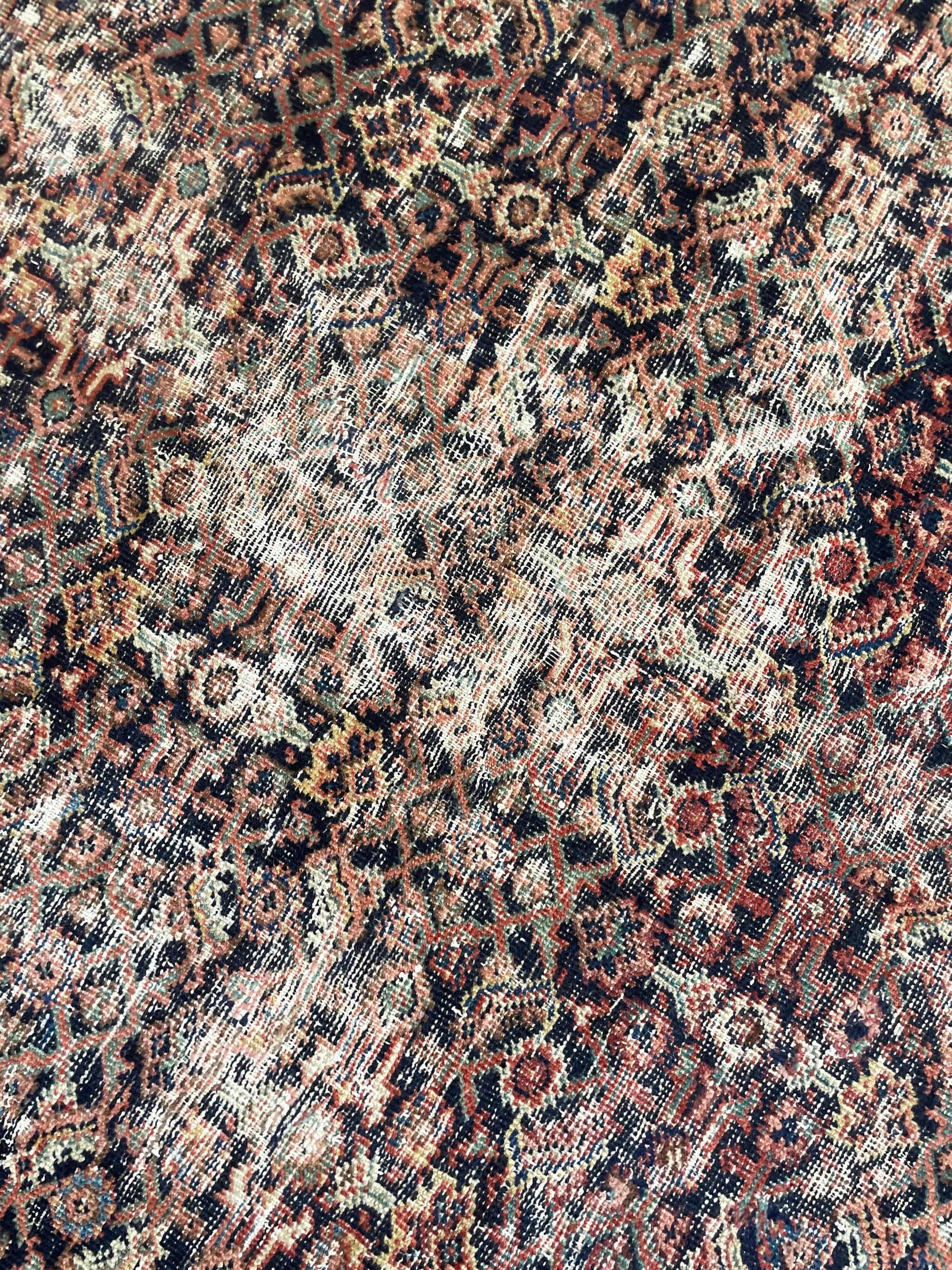 Antique Persian Carpet Rug in Deep Old-World Indigo, circa 1900-1915's For Sale 14