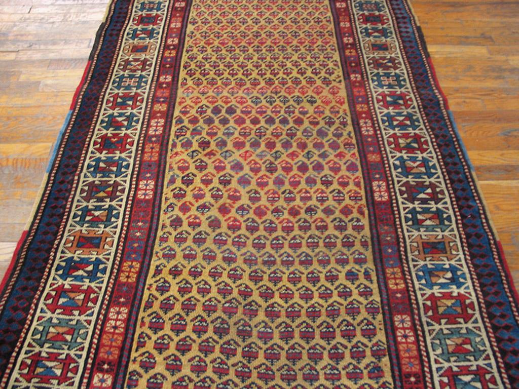 Late 19th Century 19th Century S. Caucasian Moghan Carpet ( 3'8