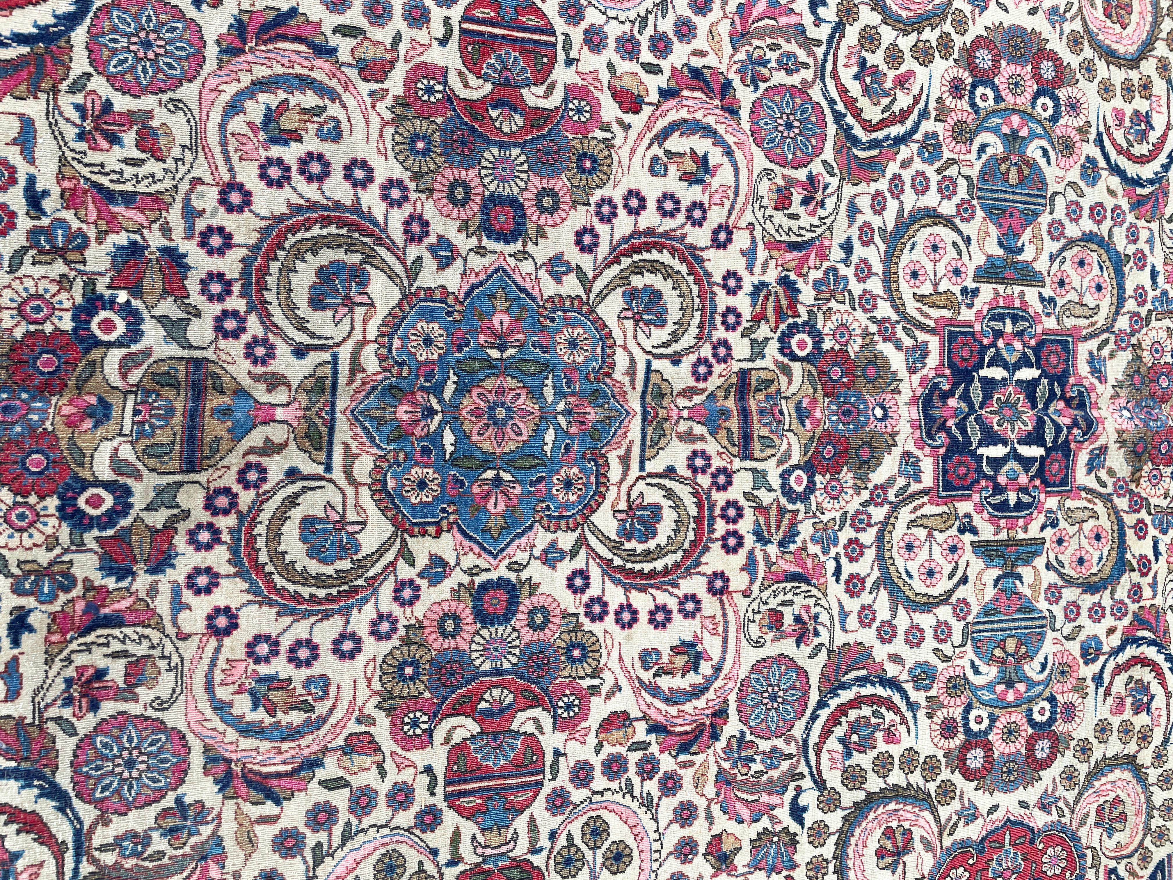 Tapis persan ancien Dabir Kashan, le plus beau en vente 3