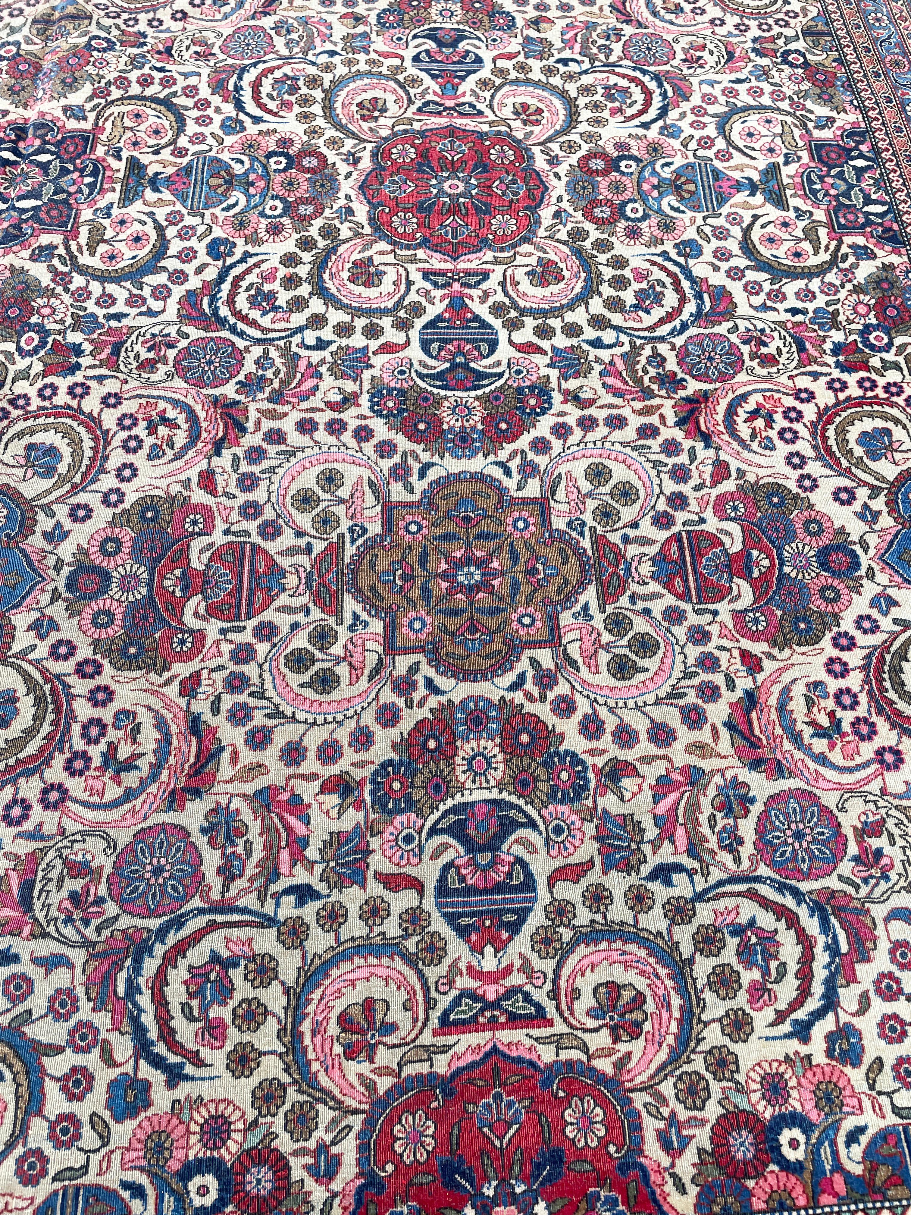 Antique Persian Dabir Kashan Carpet, Most Beautiful For Sale 5
