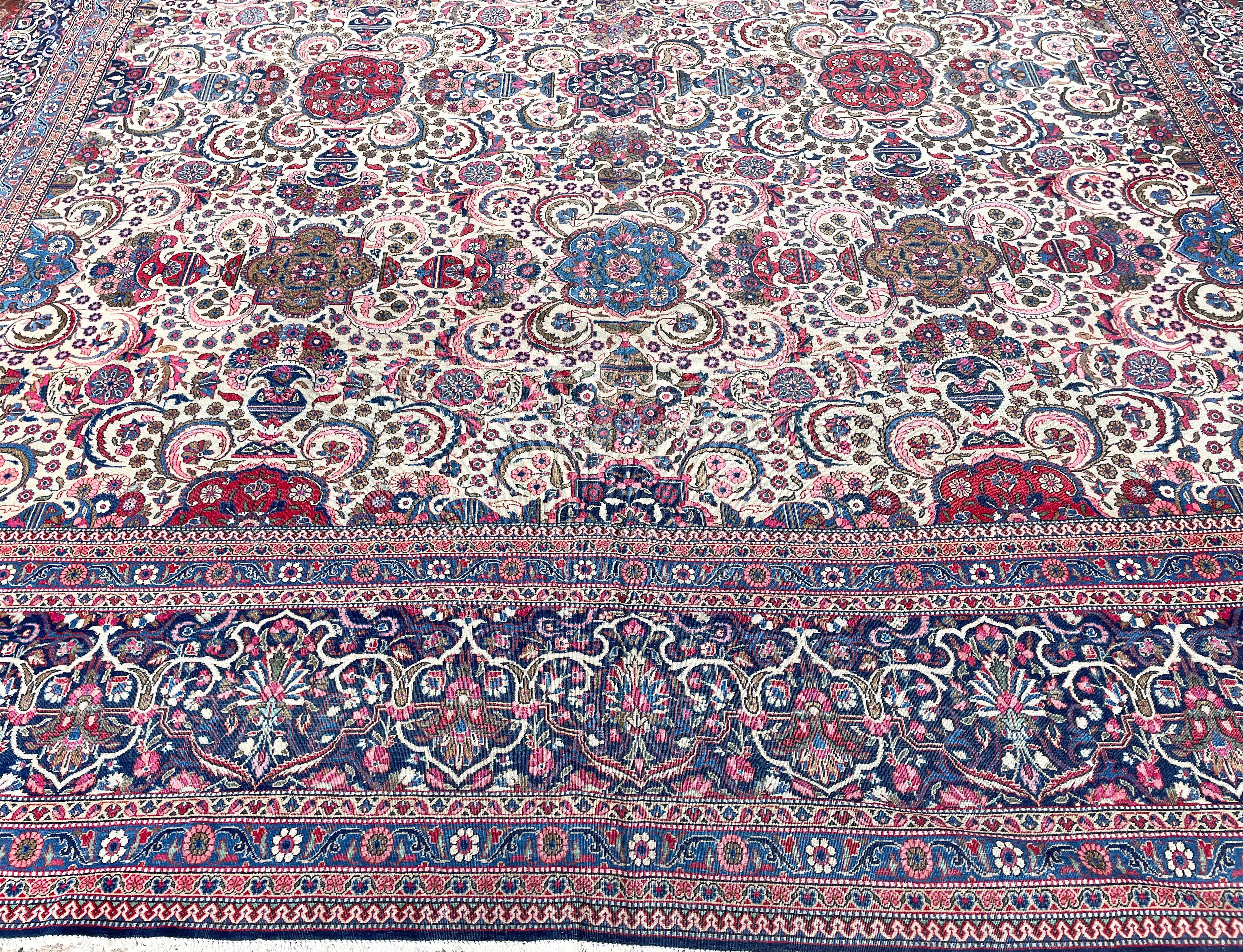 Antique Persian Dabir Kashan Carpet, Most Beautiful For Sale 6