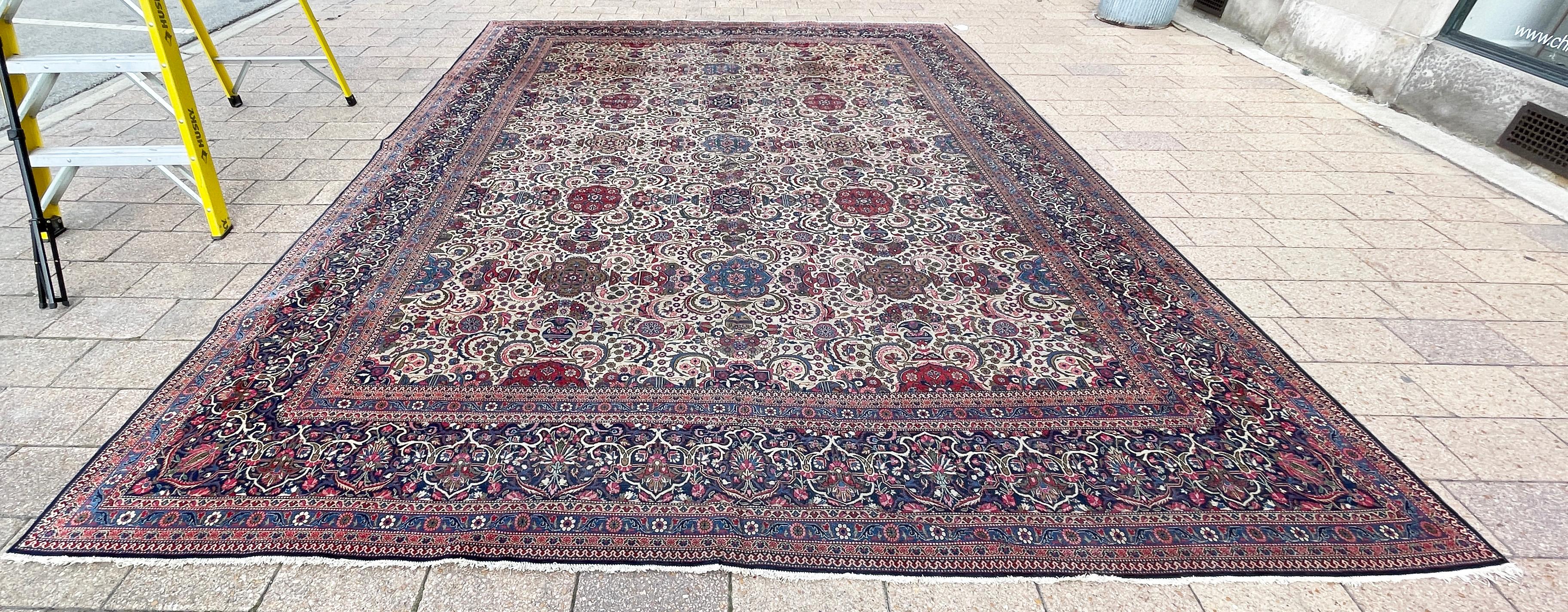 Antique Persian Dabir Kashan Carpet, Most Beautiful For Sale 7