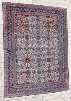 Antique Persian Dabir Kashan Carpet, Most Beautiful
