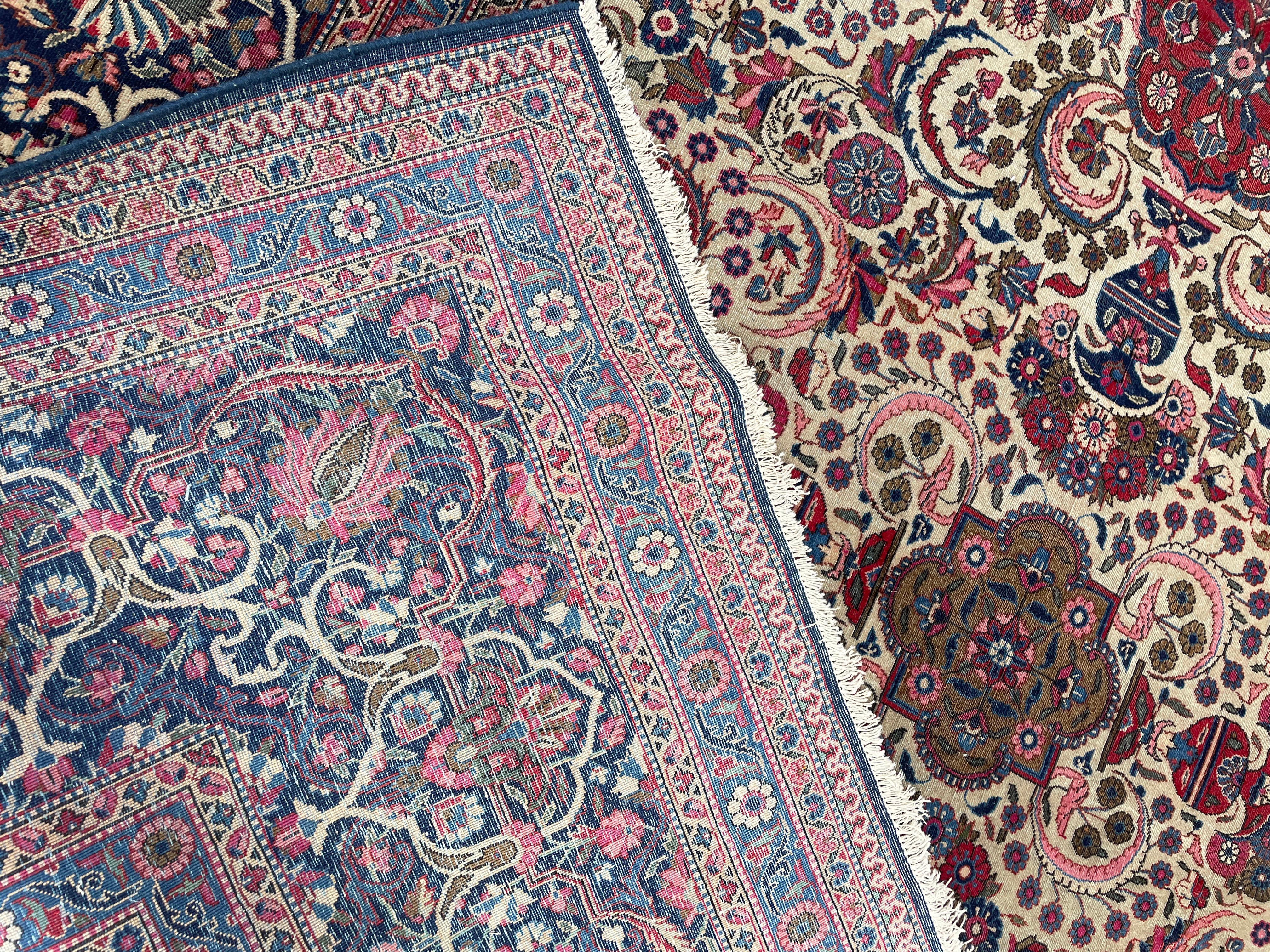 Antique Persian Dabir Kashan Carpet, Most Beautiful In Good Condition For Sale In Evanston, IL