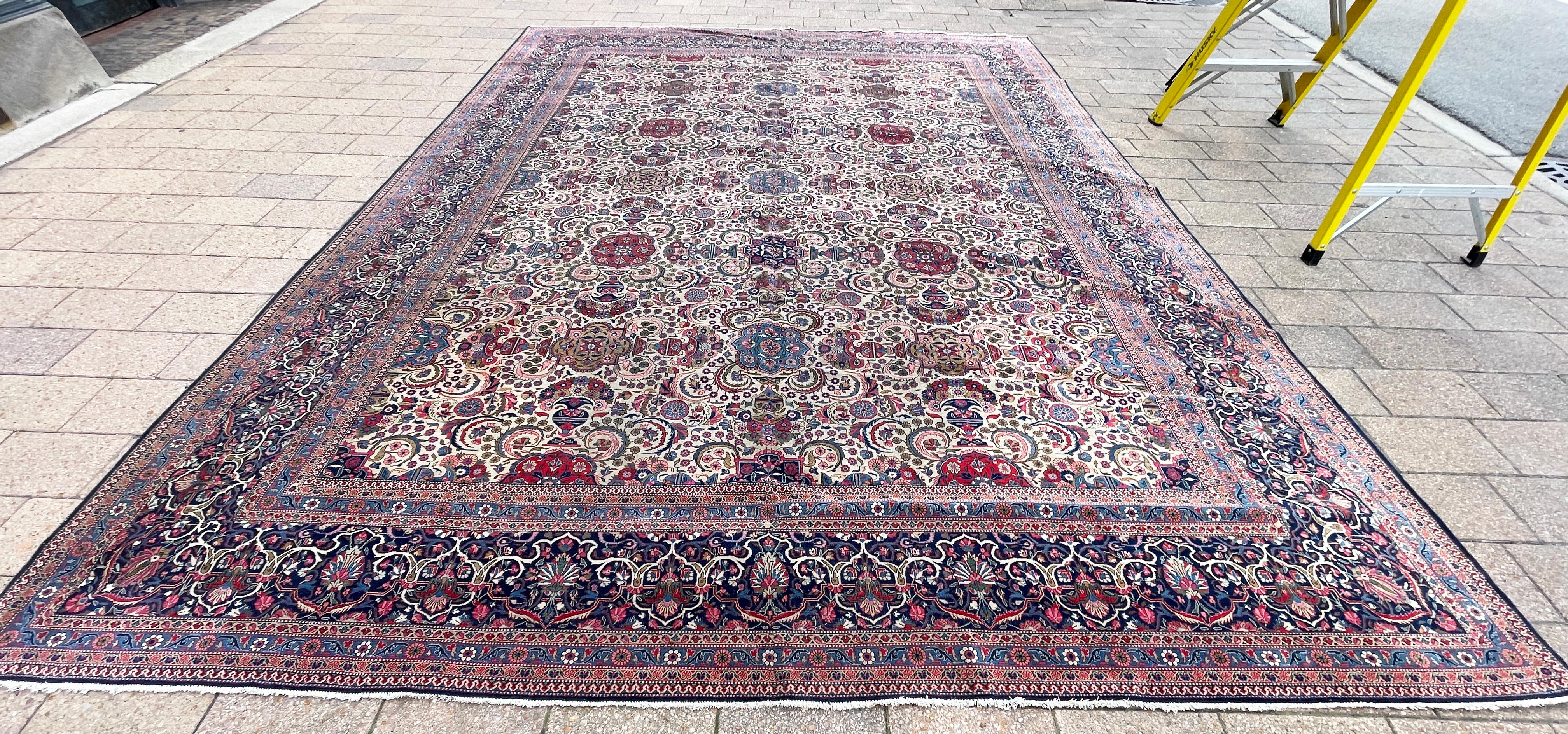 Antique Persian Dabir Kashan Carpet, Most Beautiful For Sale 2