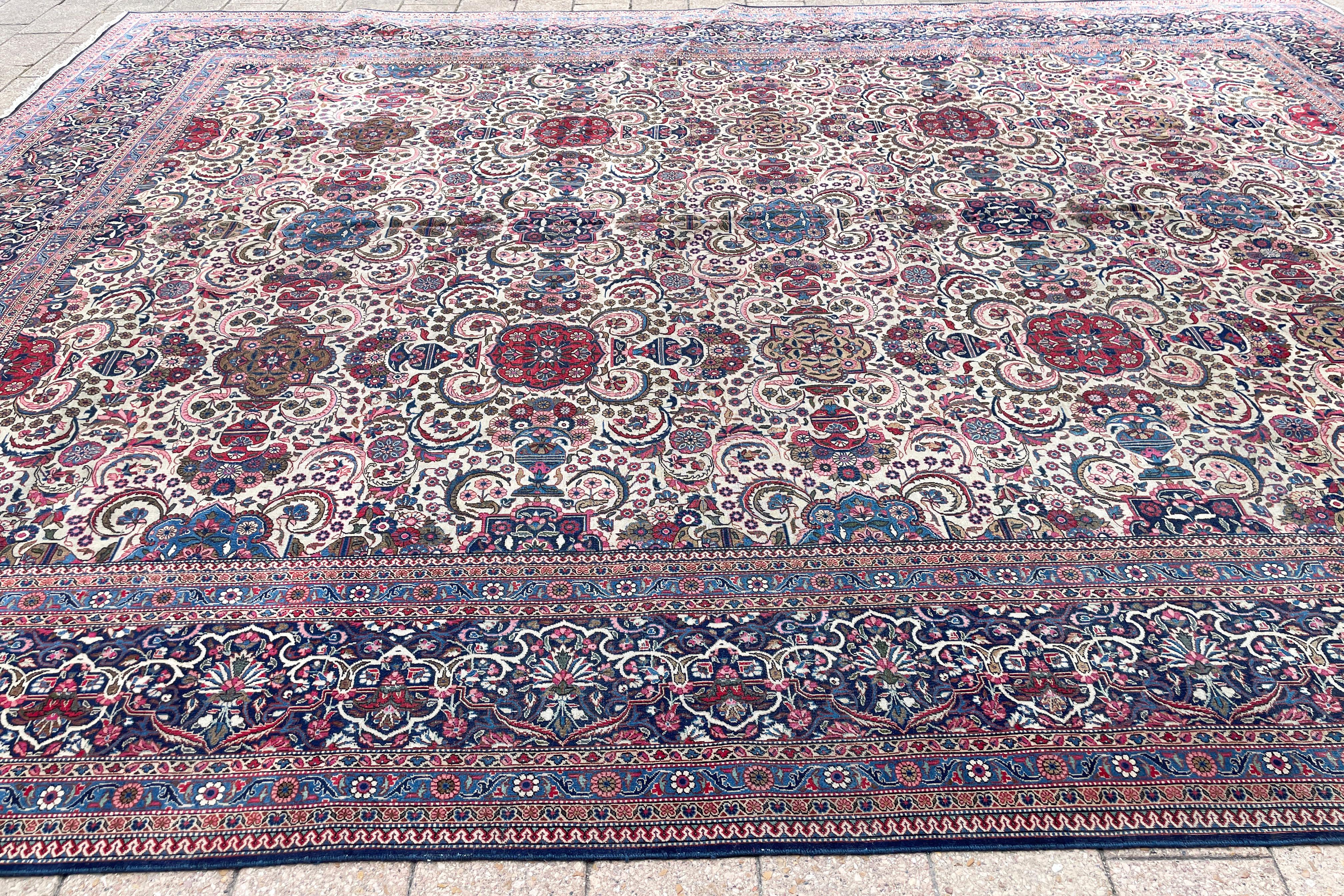 Antique Persian Dabir Kashan Carpet, Most Beautiful For Sale 3