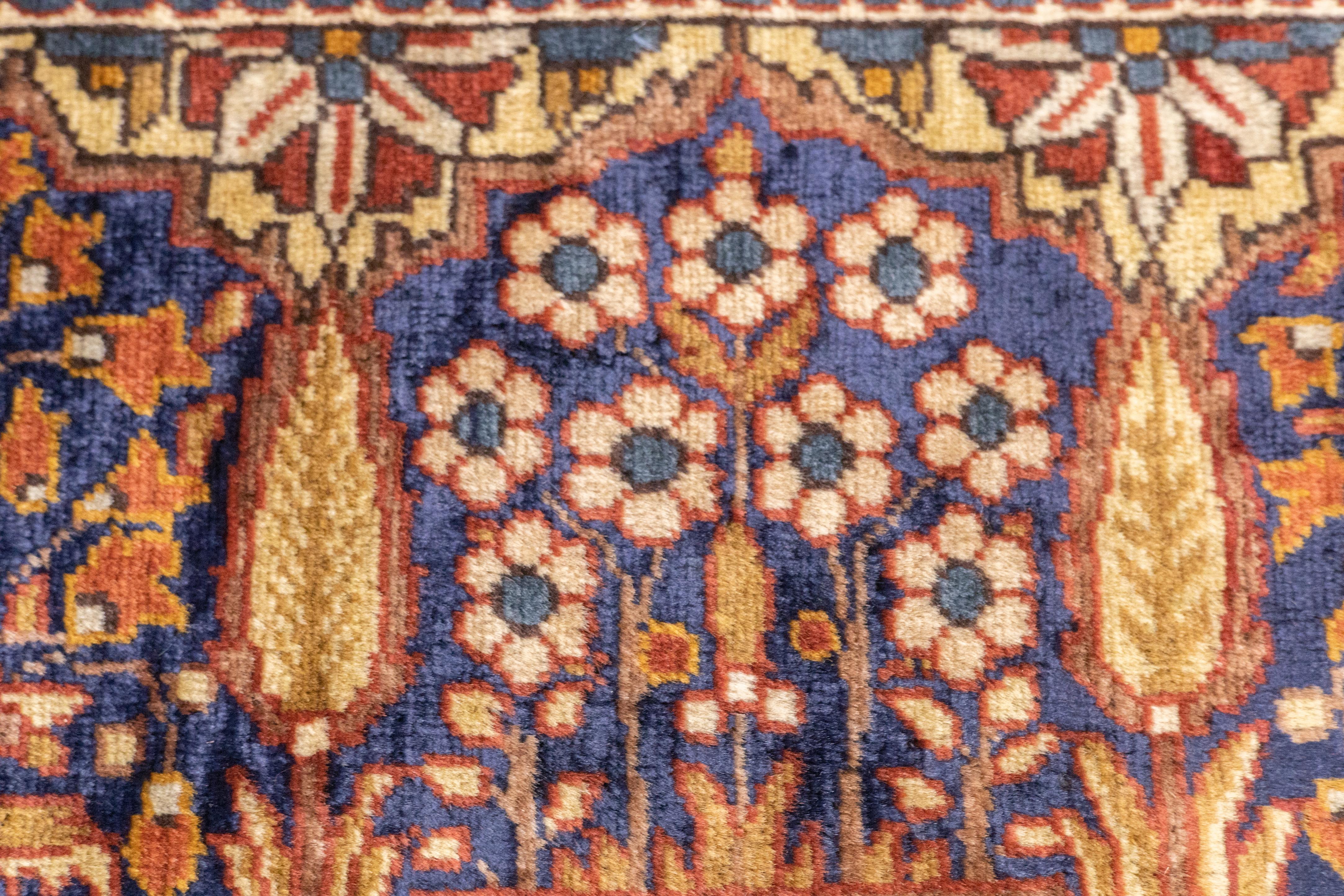 Antiker persischer Dabir Kashan Manchester Teppich 5'0