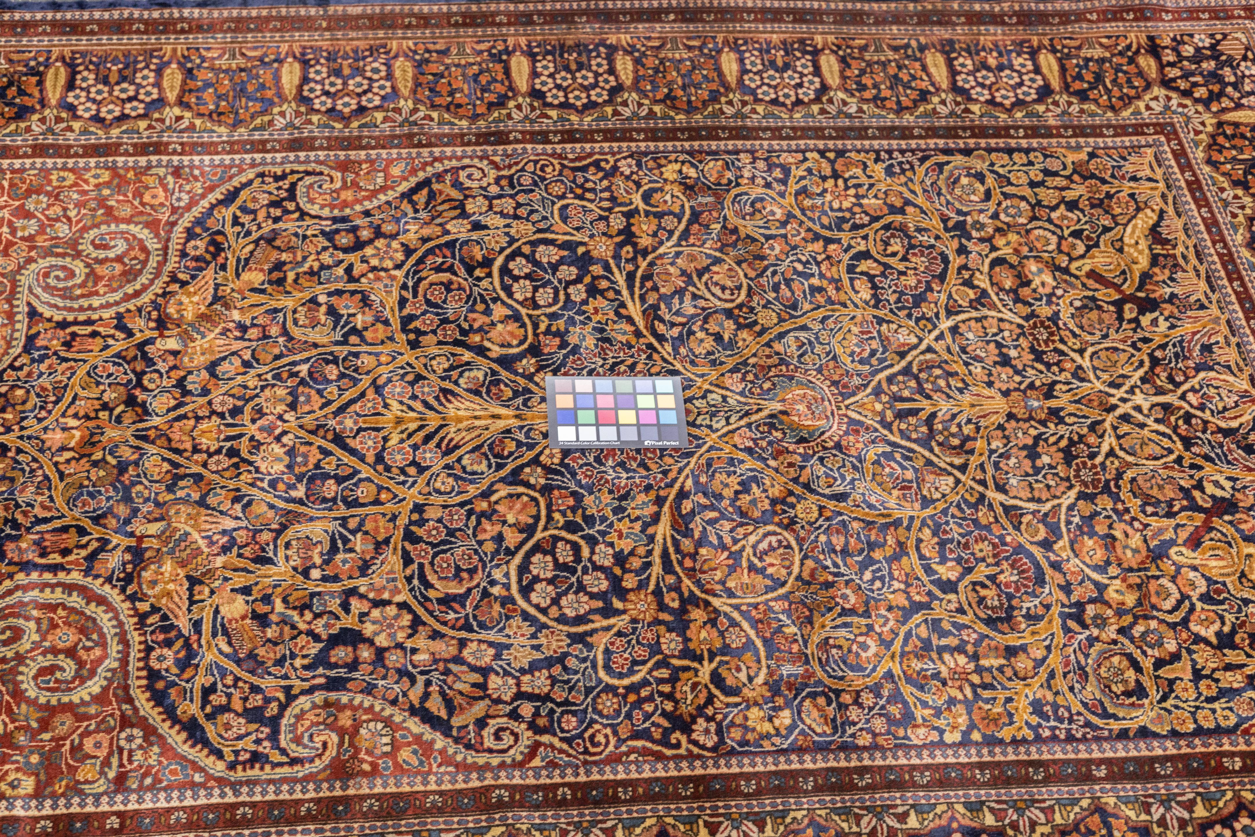 Antiker persischer Dabir Kashan Manchester Teppich 5'0
