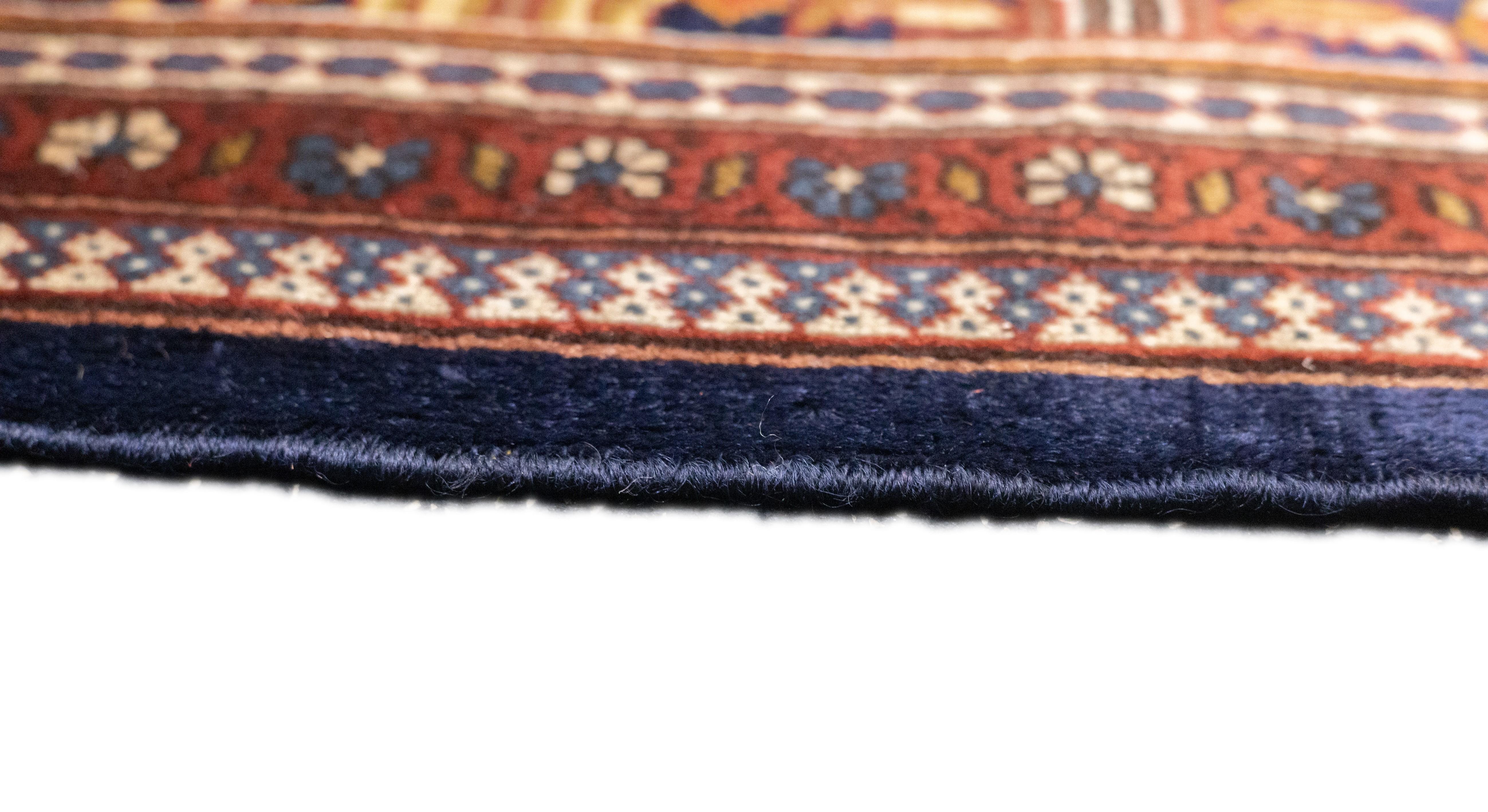 Antiker persischer Dabir Kashan Manchester Teppich 5'0