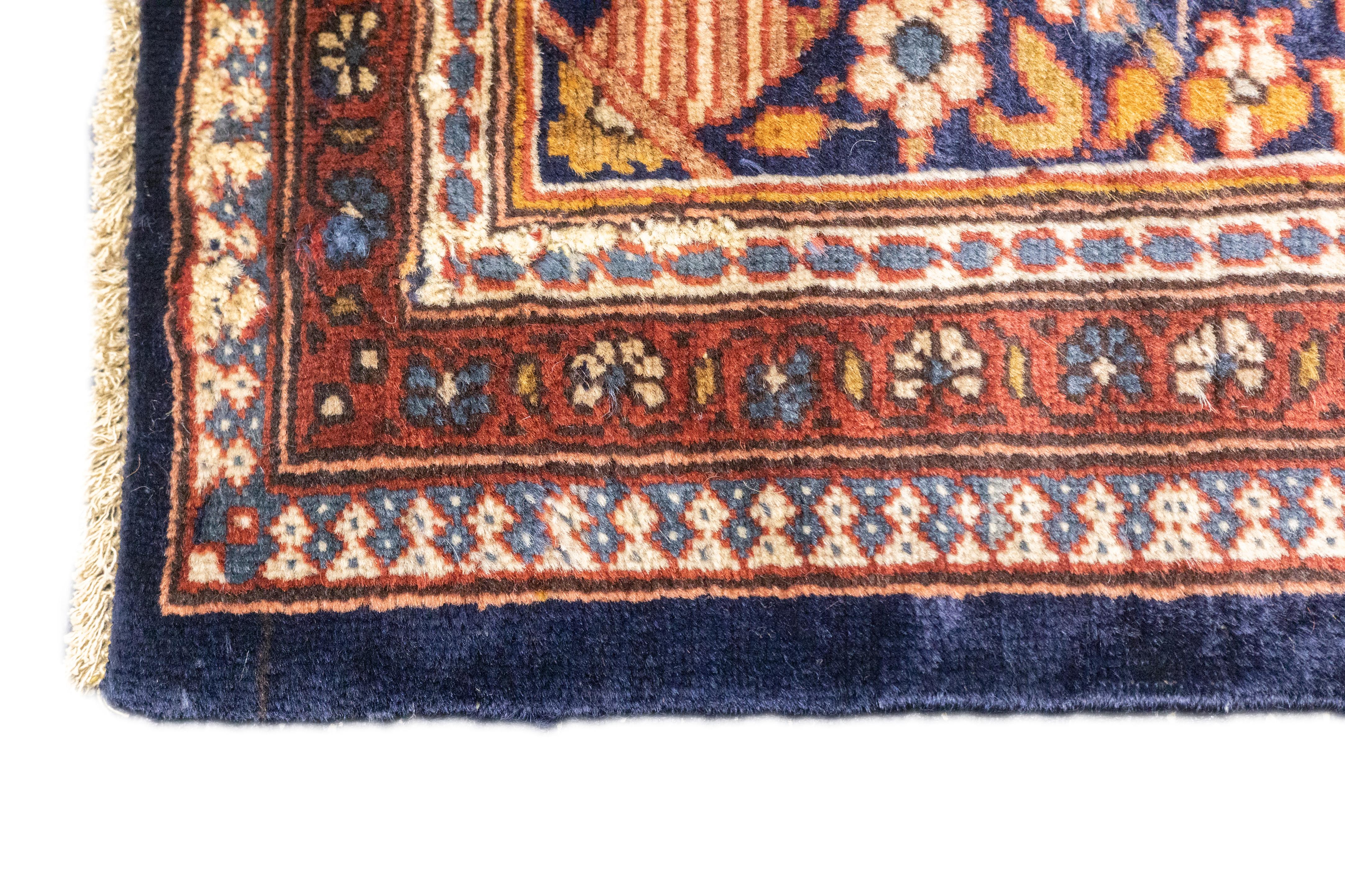 Antiker persischer Dabir Kashan Manchester Teppich 5'0