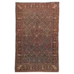 Antiker persischer Dabir Kashan Teppich 4'2" x 6'8"