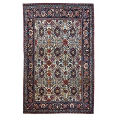 Antique Persian Dabir Kashan Rug 4'4'' x 6'10''