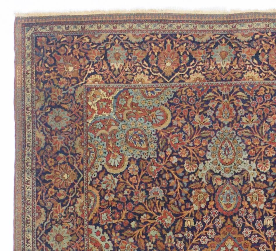 Perse Tapis ancien persan Dabir Kashan 4'4