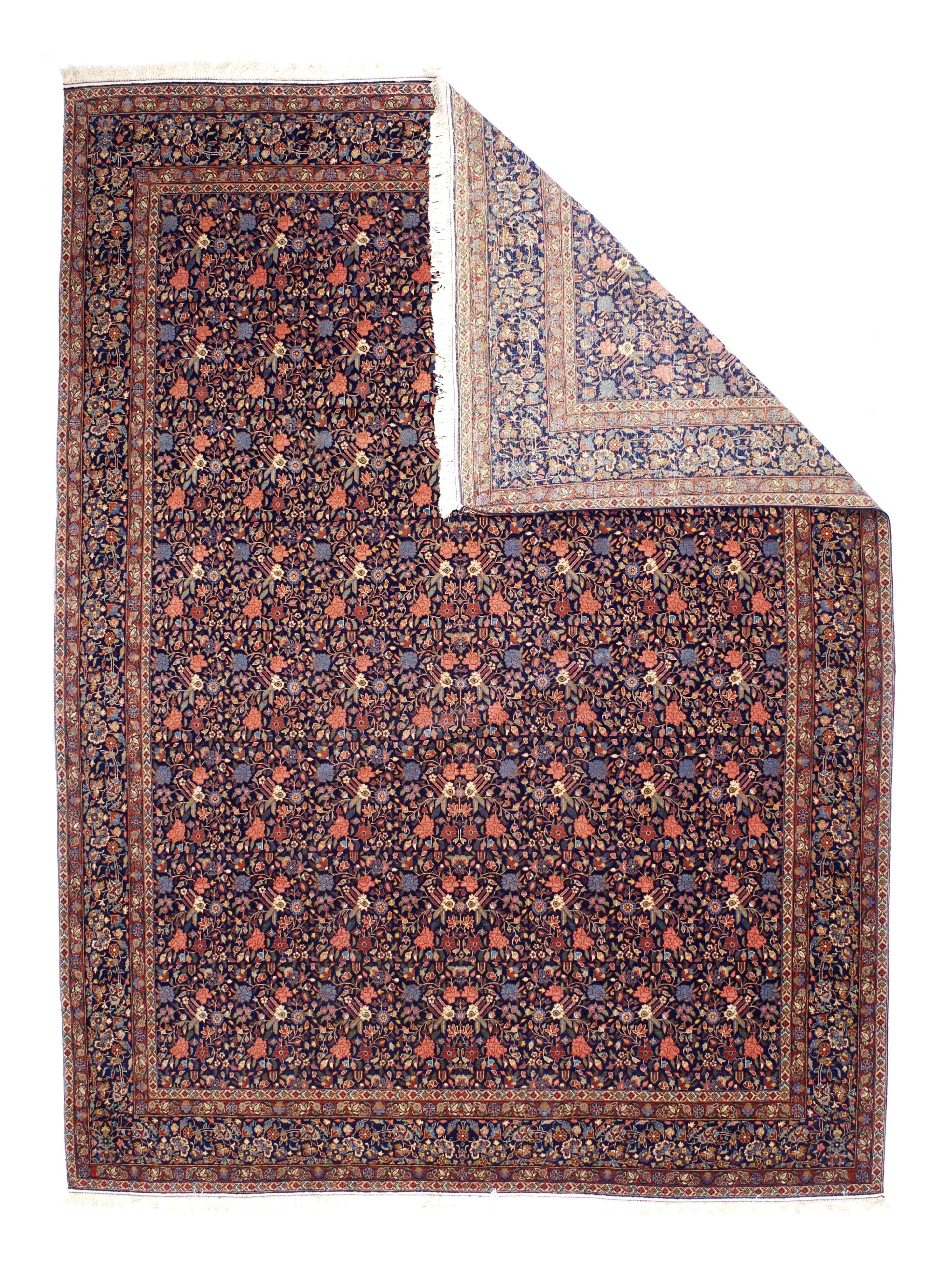 Antiker persischer Dabir Kashan Teppich 8'7