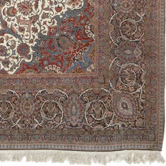 Early 20th Century Persian Dabir Kashan Rug