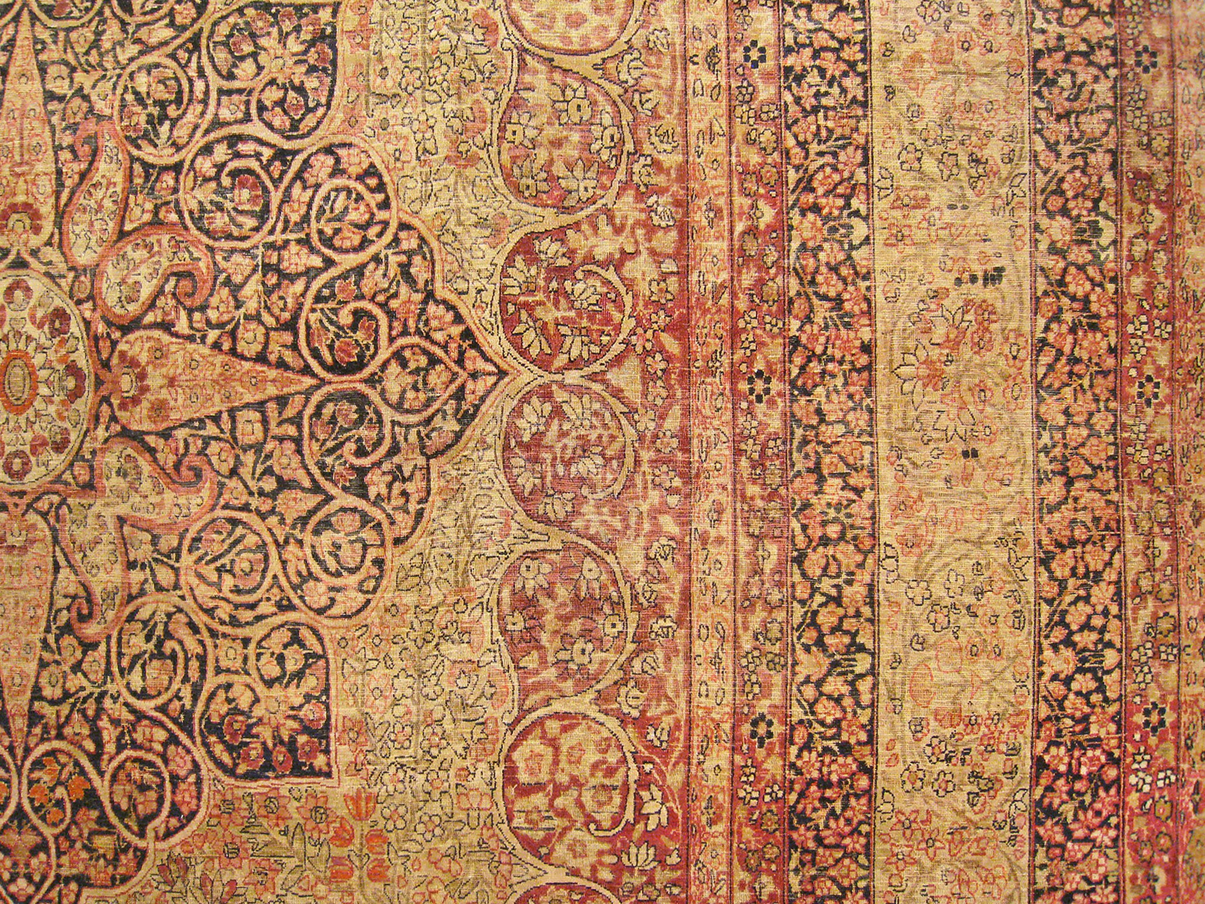 Antique Persian Decorative Oriental Lavar Rug in Large Size  For Sale 4