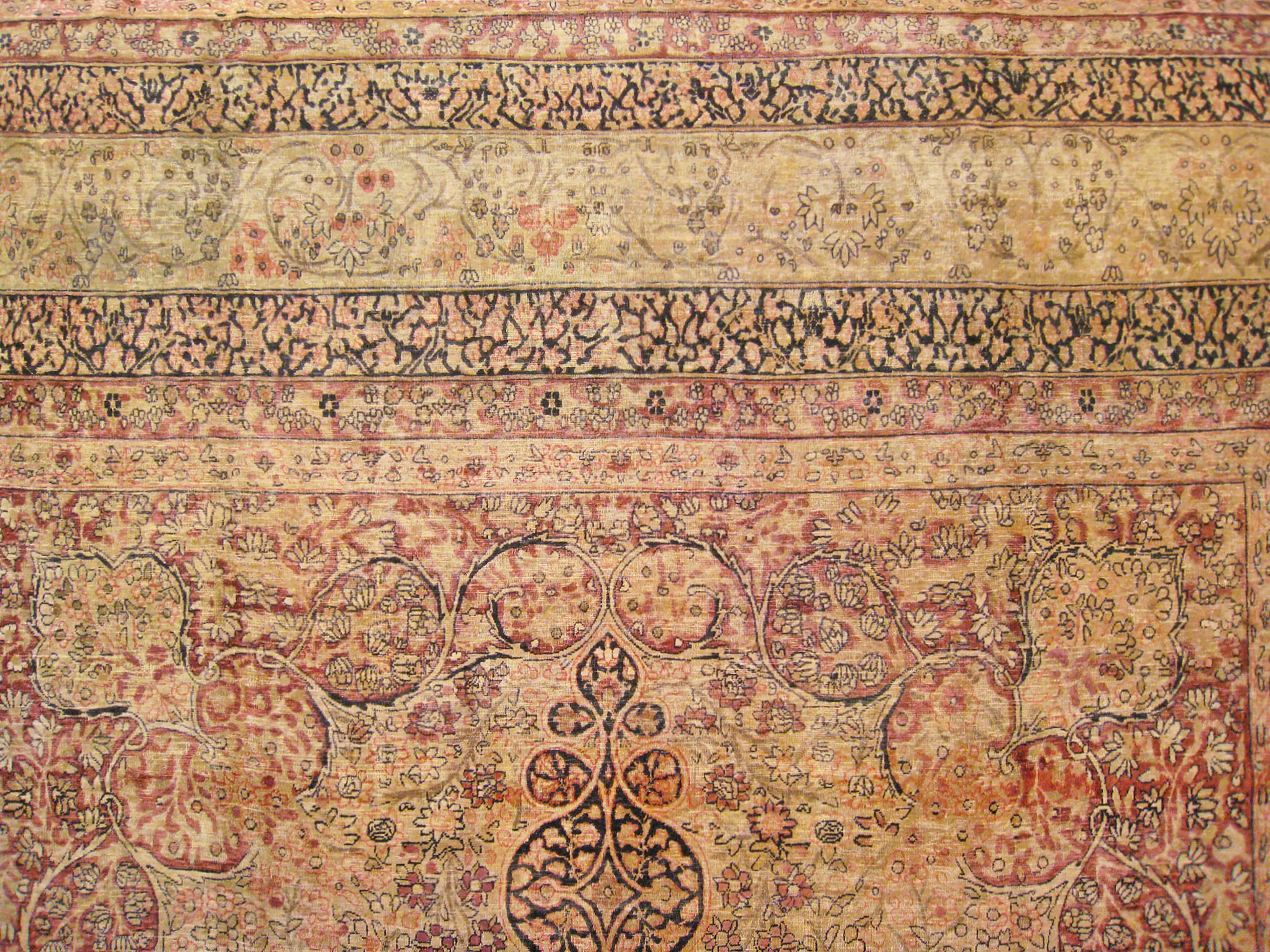 Antique Persian Decorative Oriental Lavar Rug in Large Size  For Sale 8