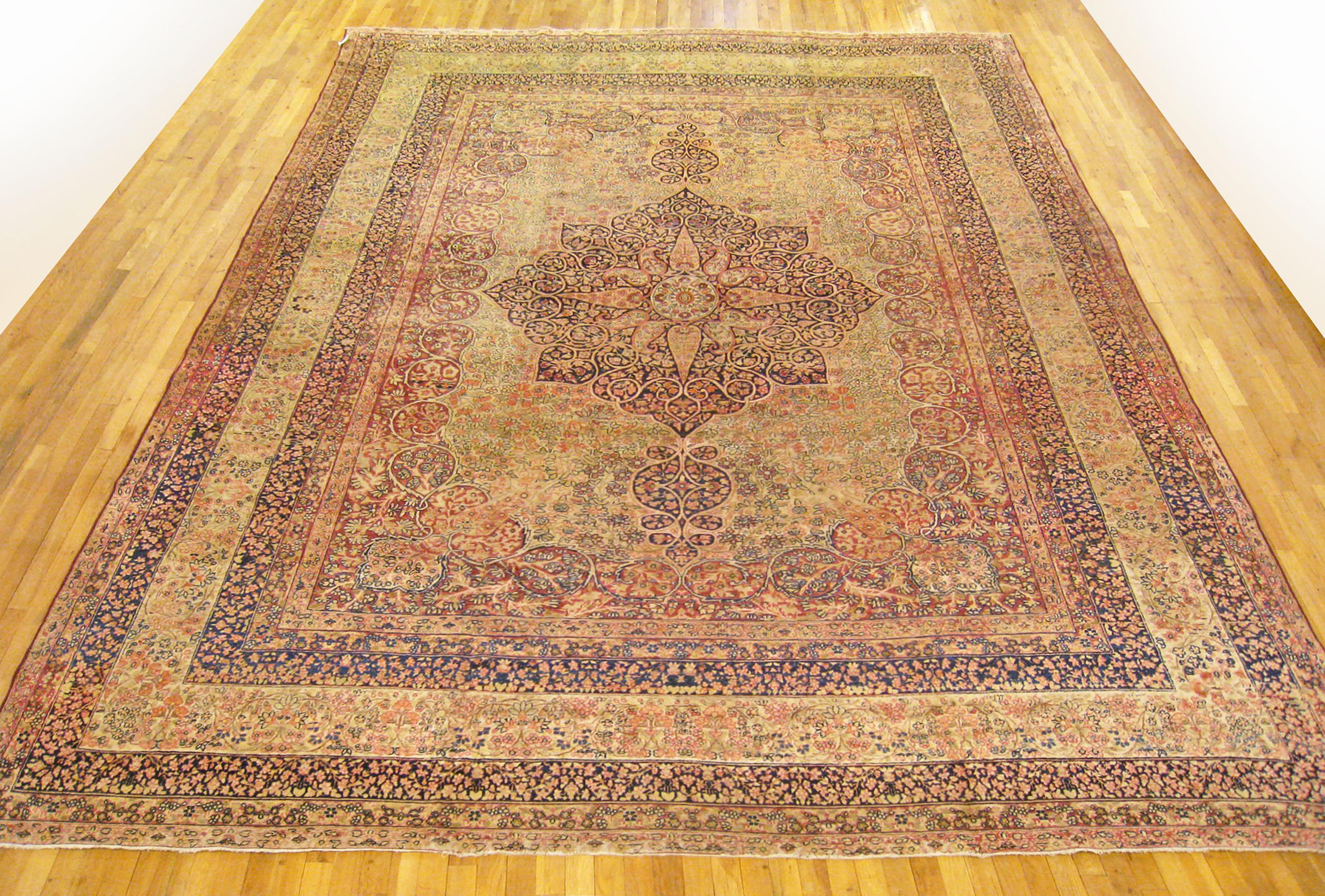 Antique Persian Lavar Oriental Carpet, Large Size, circa 1890

An antique Persian Lavar oriental carpet, size: 15'5