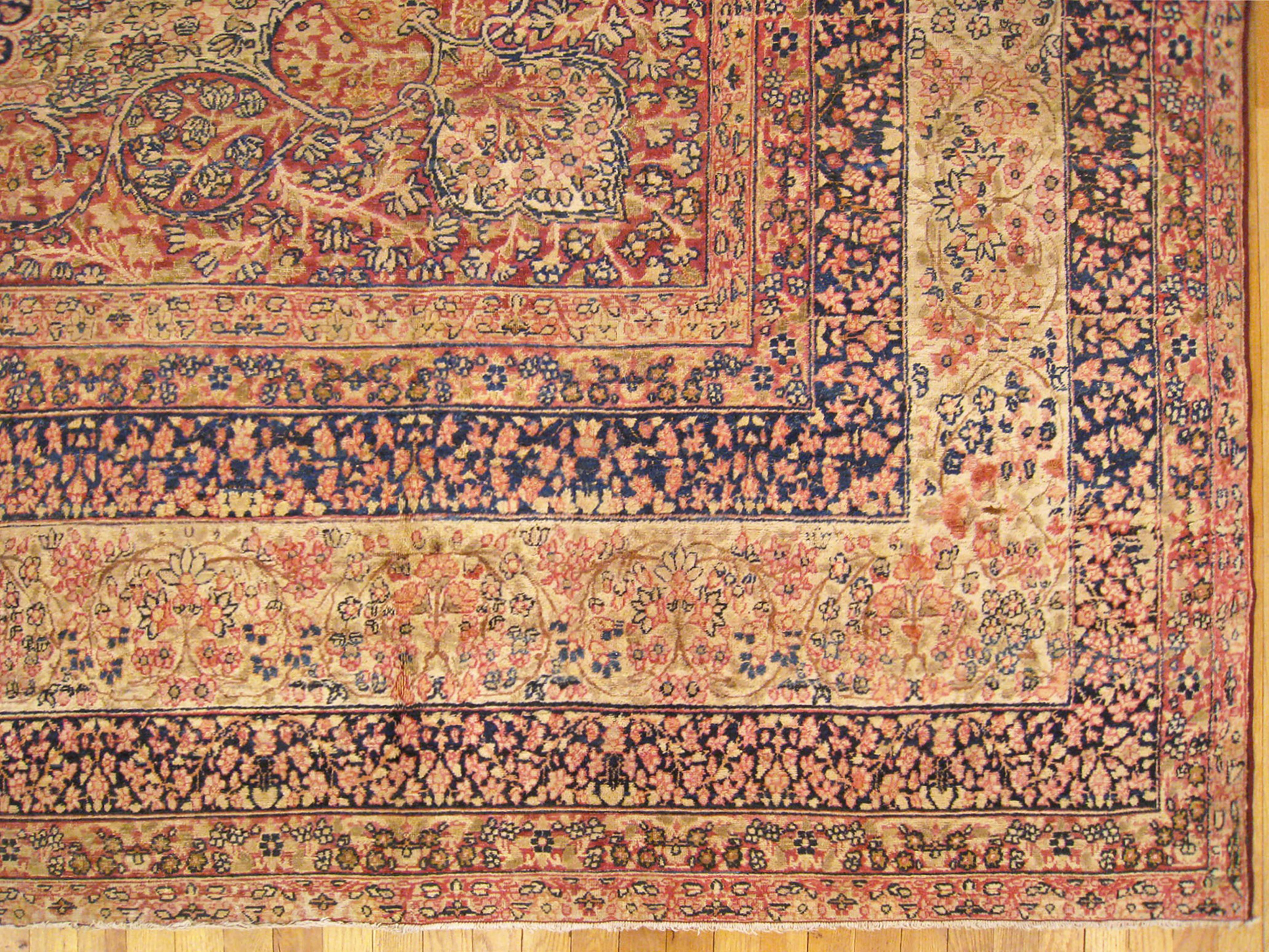Wool Antique Persian Decorative Oriental Lavar Rug in Large Size  For Sale