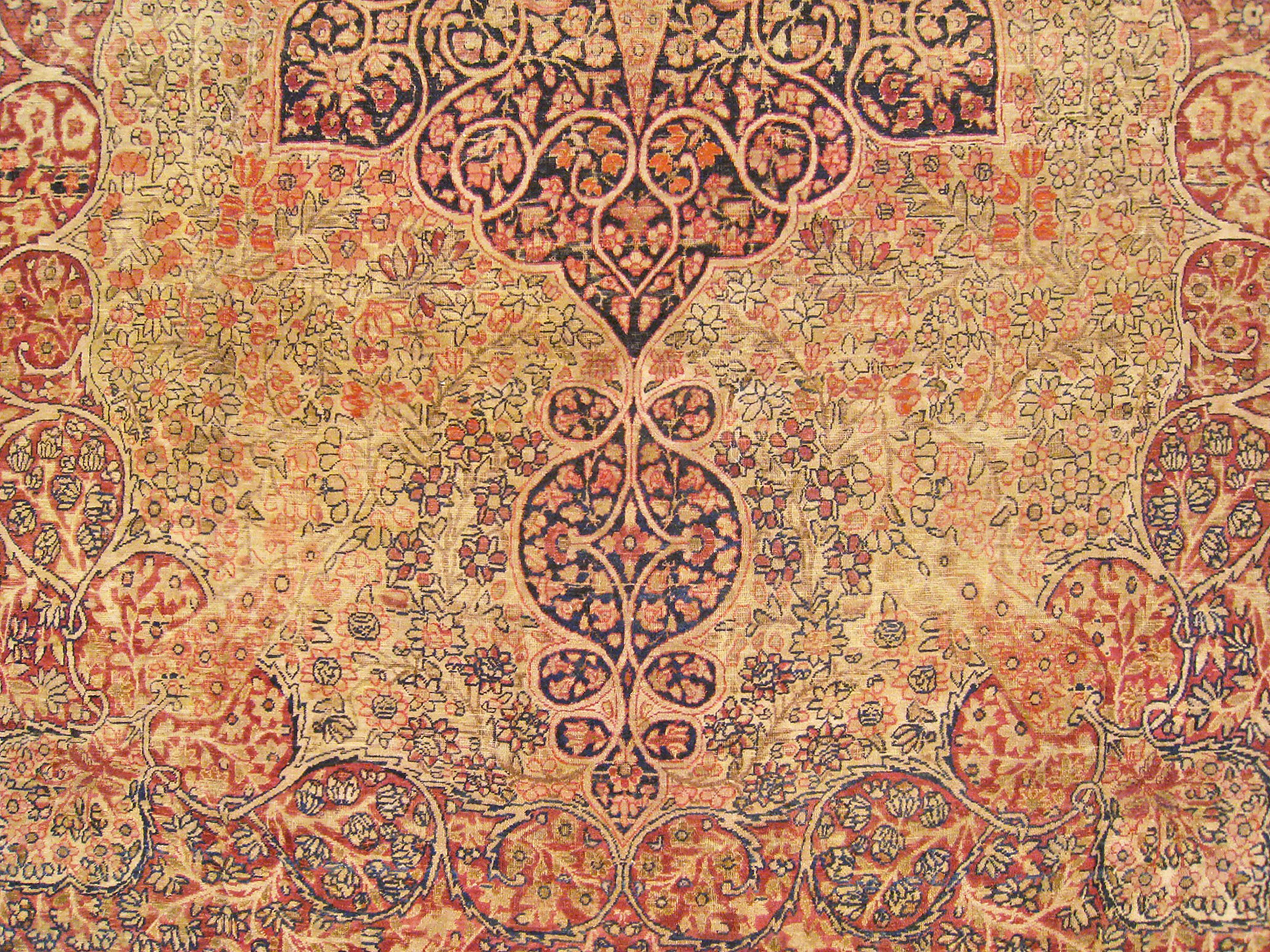 Antique Persian Decorative Oriental Lavar Rug in Large Size  For Sale 1