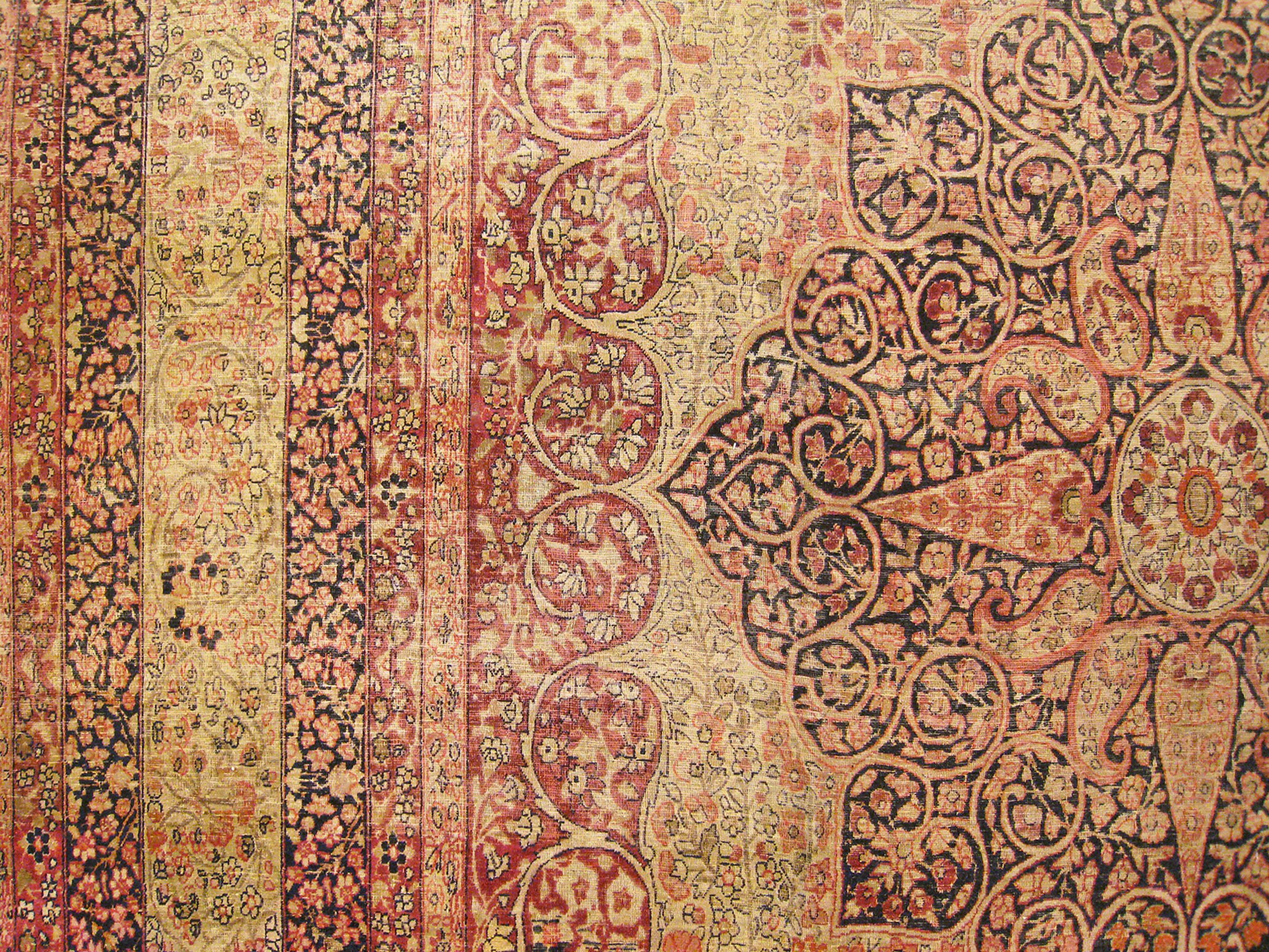 Antique Persian Decorative Oriental Lavar Rug in Large Size  For Sale 2