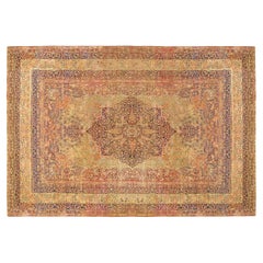 Ancien tapis persan décoratif oriental Lavar de grande taille 